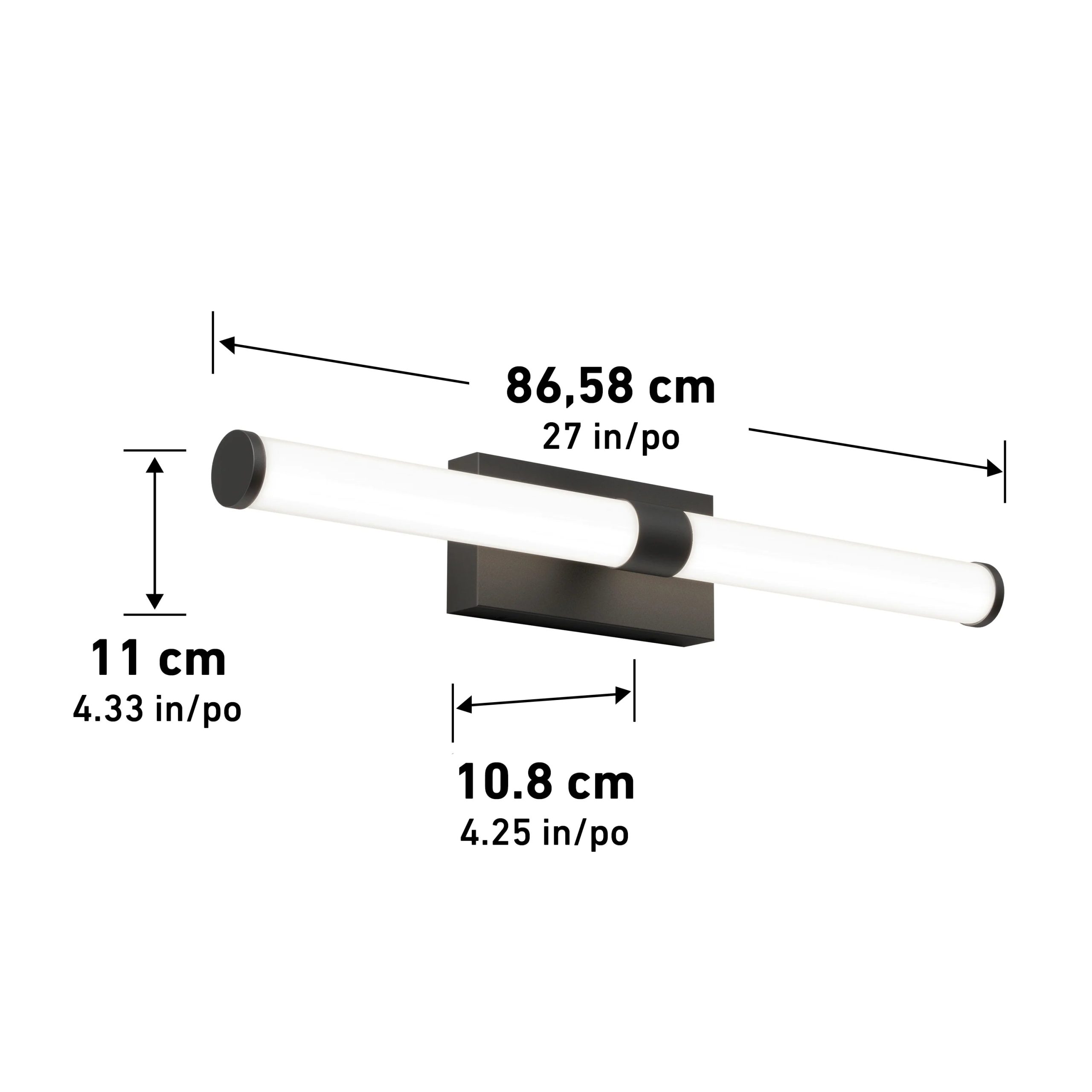 Artika Vitoro 27-in (69 cm) Integrated LED Vanity Light Bar for Bathroom - Image 9