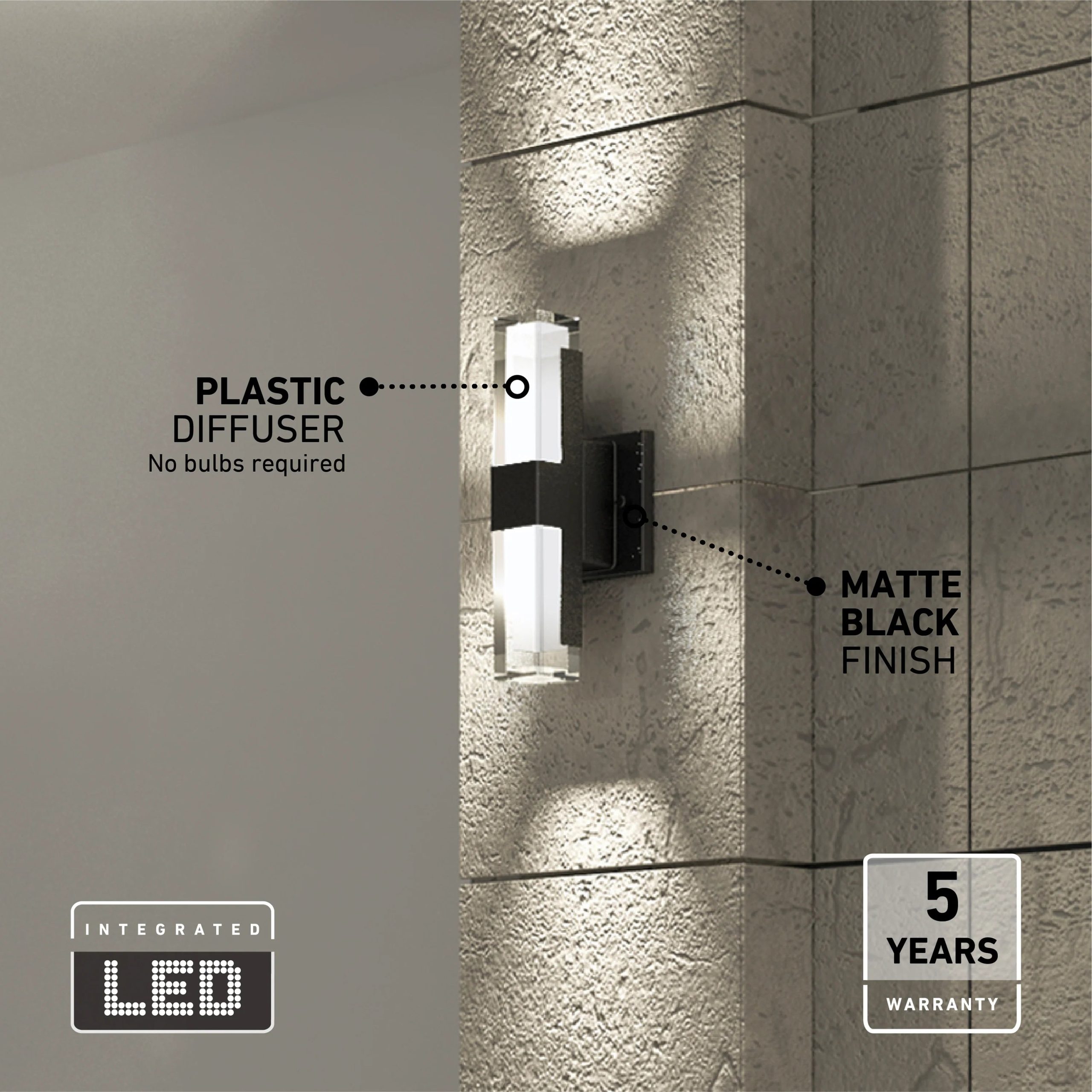 Artika Gemini indoor-outdoors LED wall light - Image 9