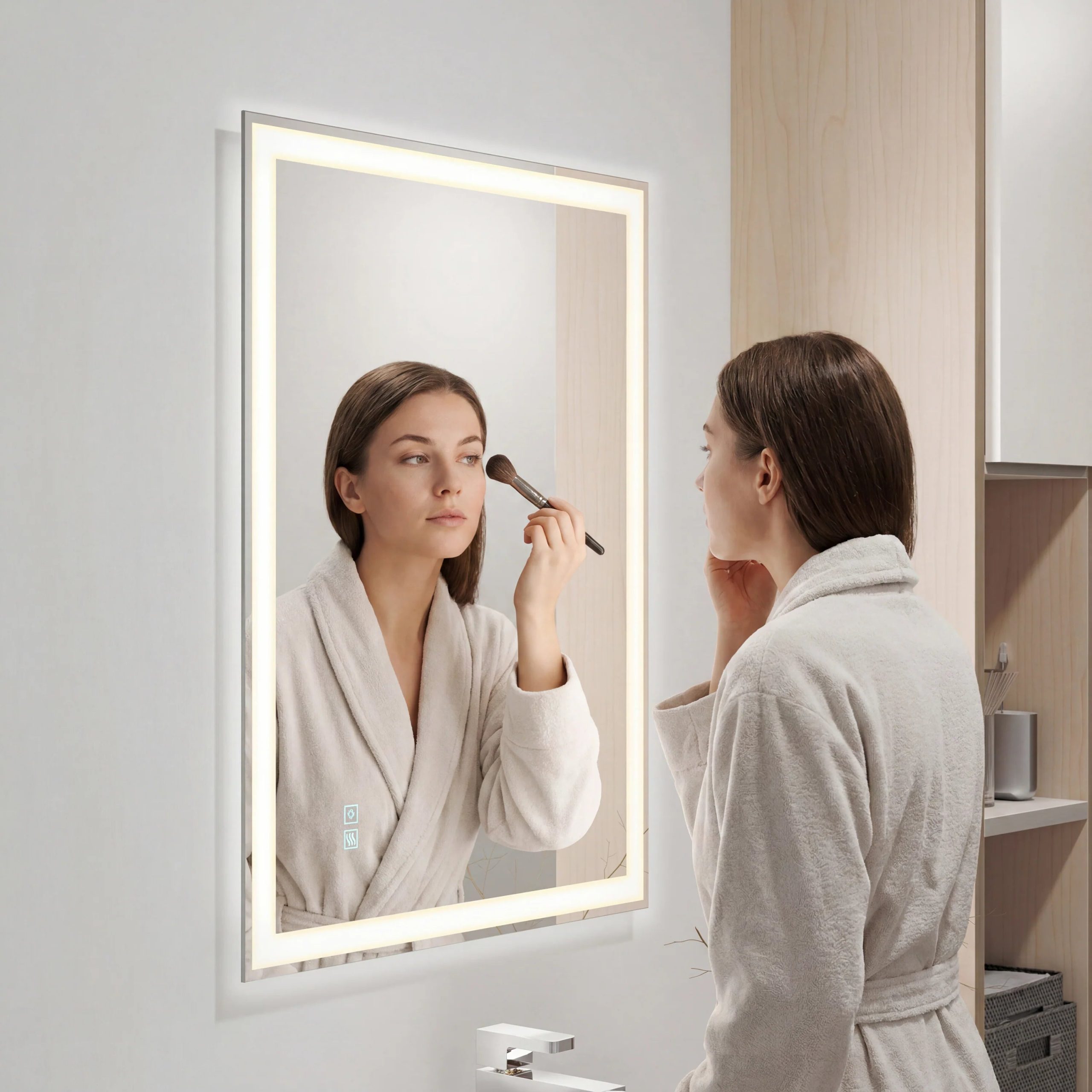 Artika Sofia 24 in. x 32 in. (61 x 81 cm) 3 CCT Anti-Fog LED Bathroom Mirror - Image 2