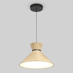 Artika Inoa LED pendant light 5 CCT black and wood
