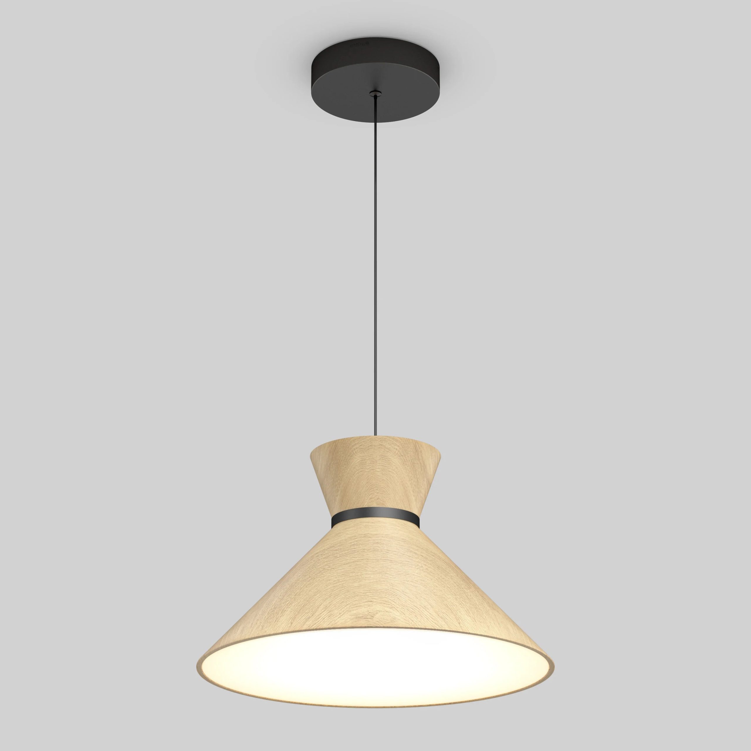 Artika Inoa LED pendant light 5 CCT black and wood
