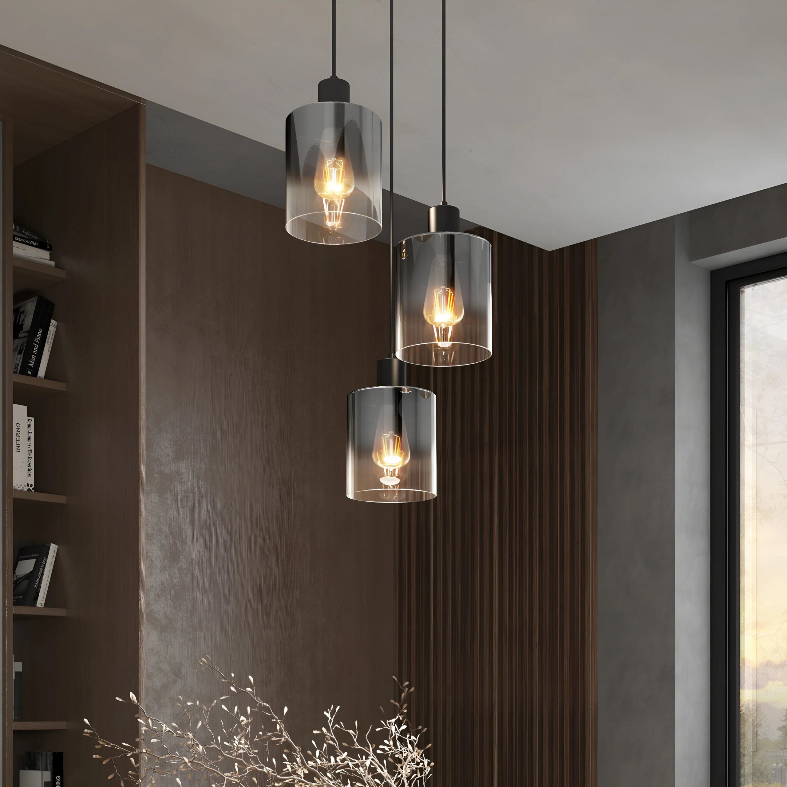 Artika Haze moderns 3-light pendant light glass - Image 10