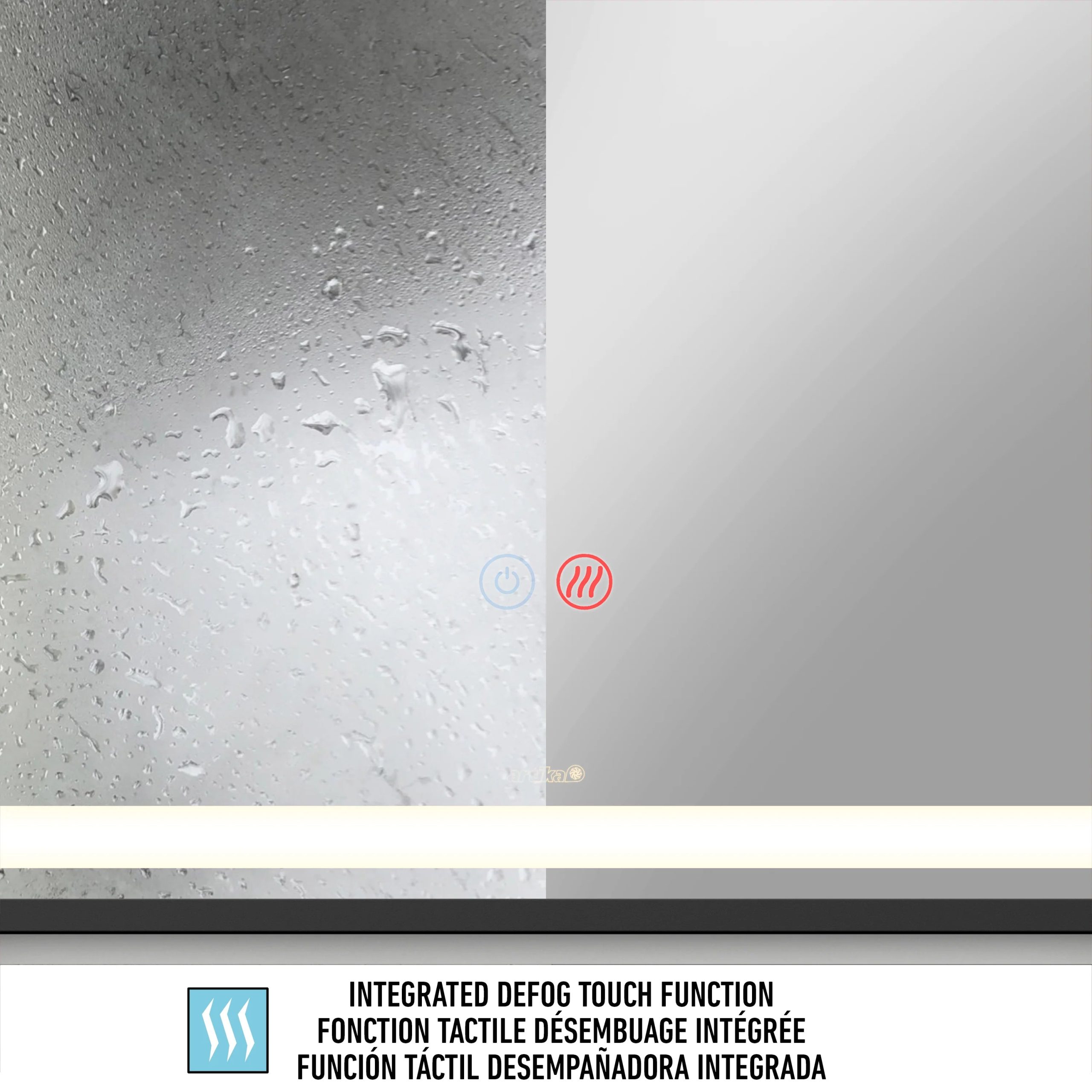 Artika Arturo 20 in. x 32 in. LED mirror 3 CCT with defogger - Image 6