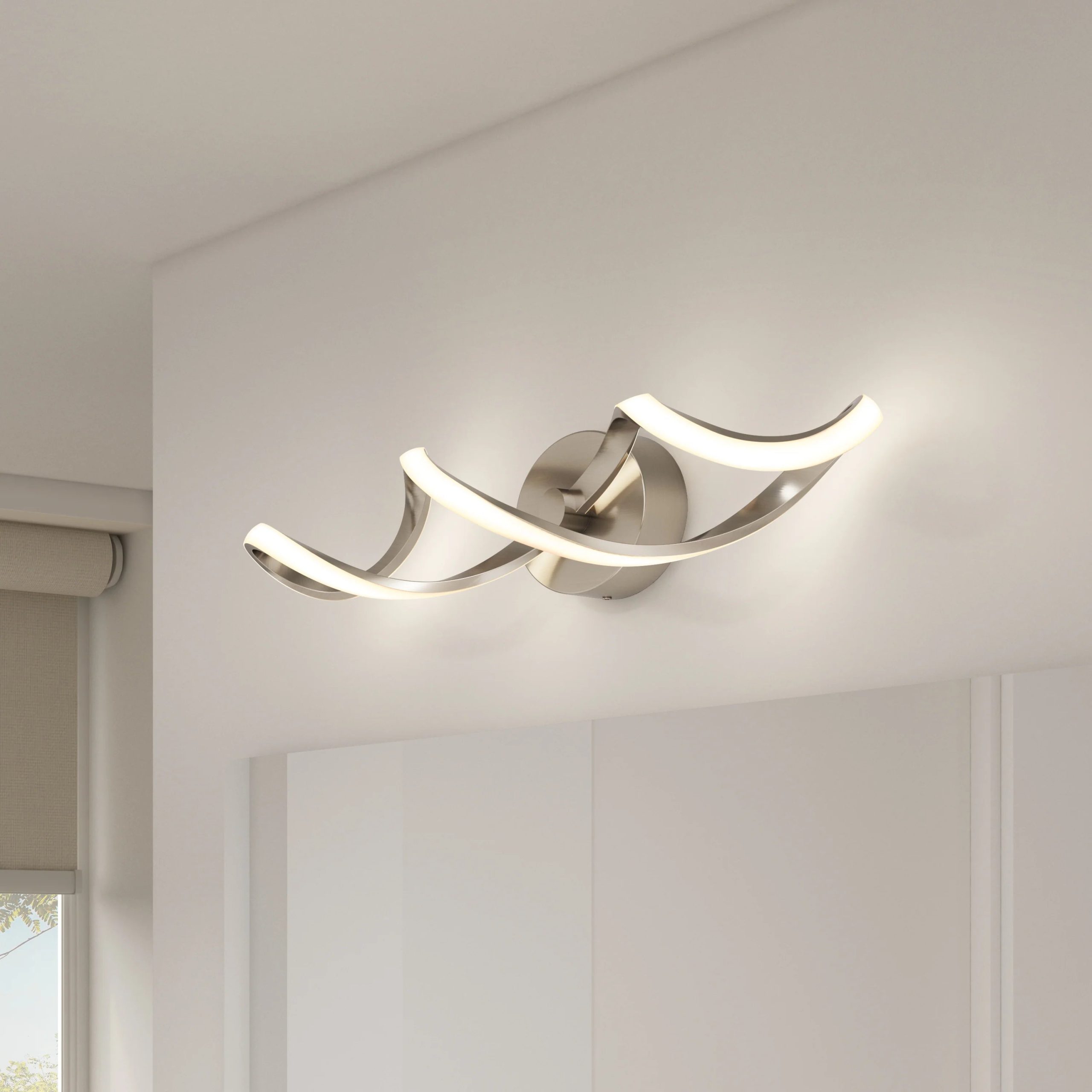 Artika Swirl 27-in (68 cm) 3-Light Modern LED Vanity Light for Bathroom - Image 6