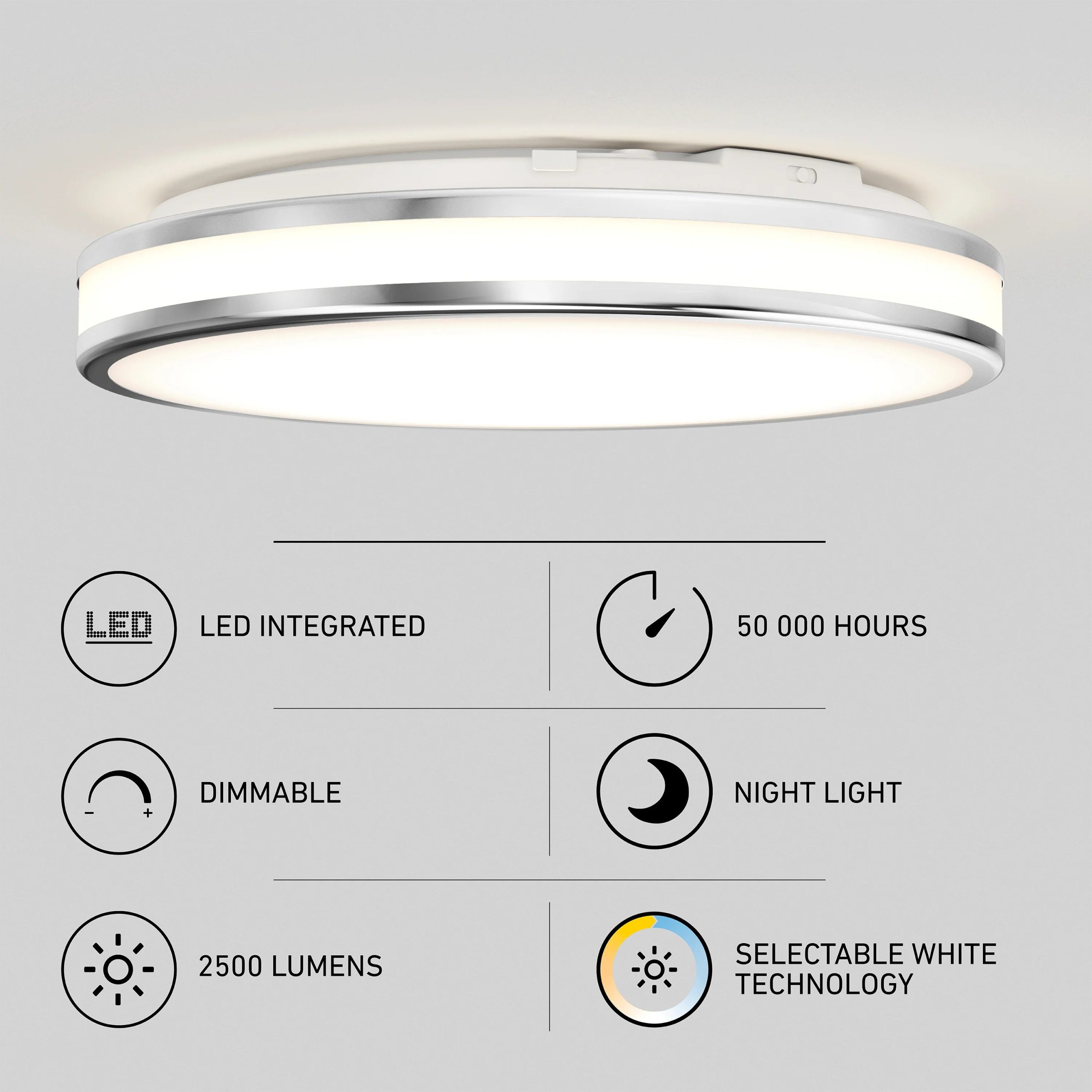 Artika Hemisphere 15 in. (38 cm) Modern LED Flush Mount Ceiling Light 5 CCT - Image 110