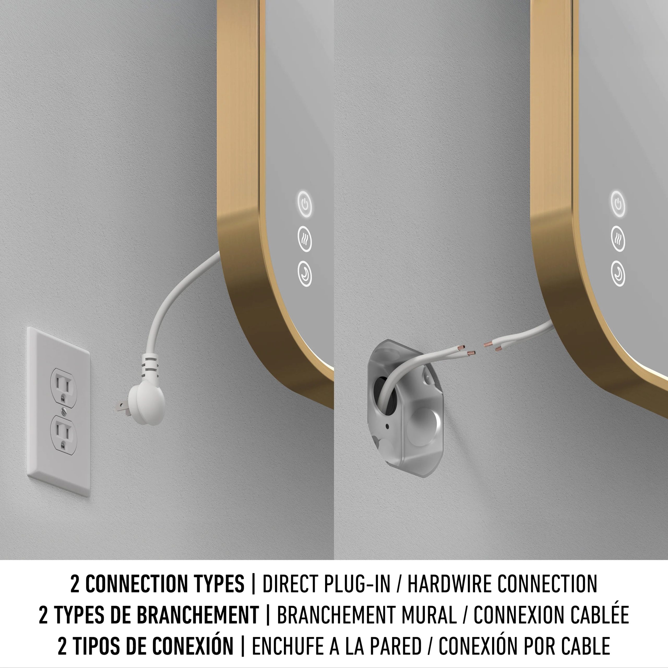 Artika Royce 24 in. x 32 in. (61 x 81 cm) Dimmable Anti-Fog LED Mirror - Image 11