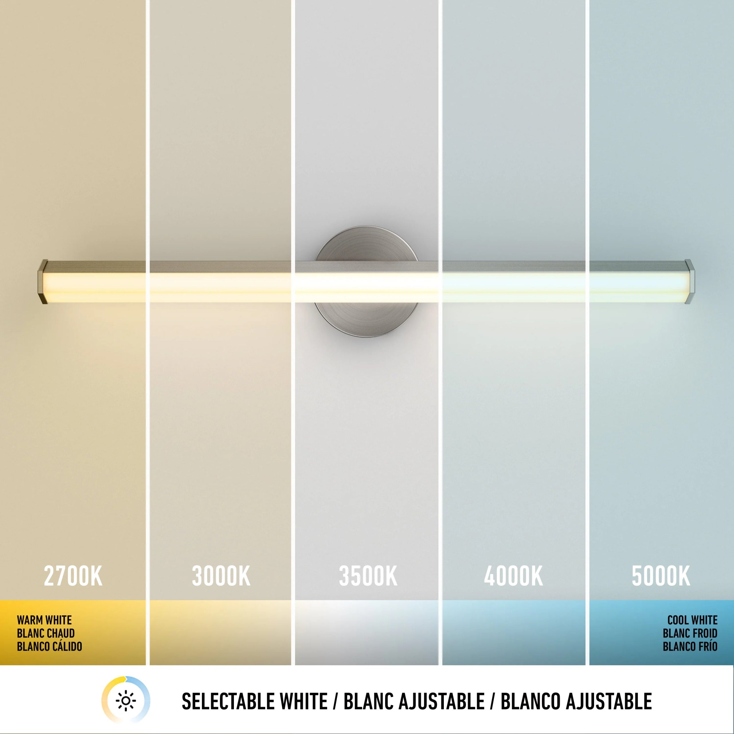 Artika Ewen 27-in (69 cm) Integrated LED 5-CCT Vanity Light Bar for Bathroom - Image 18