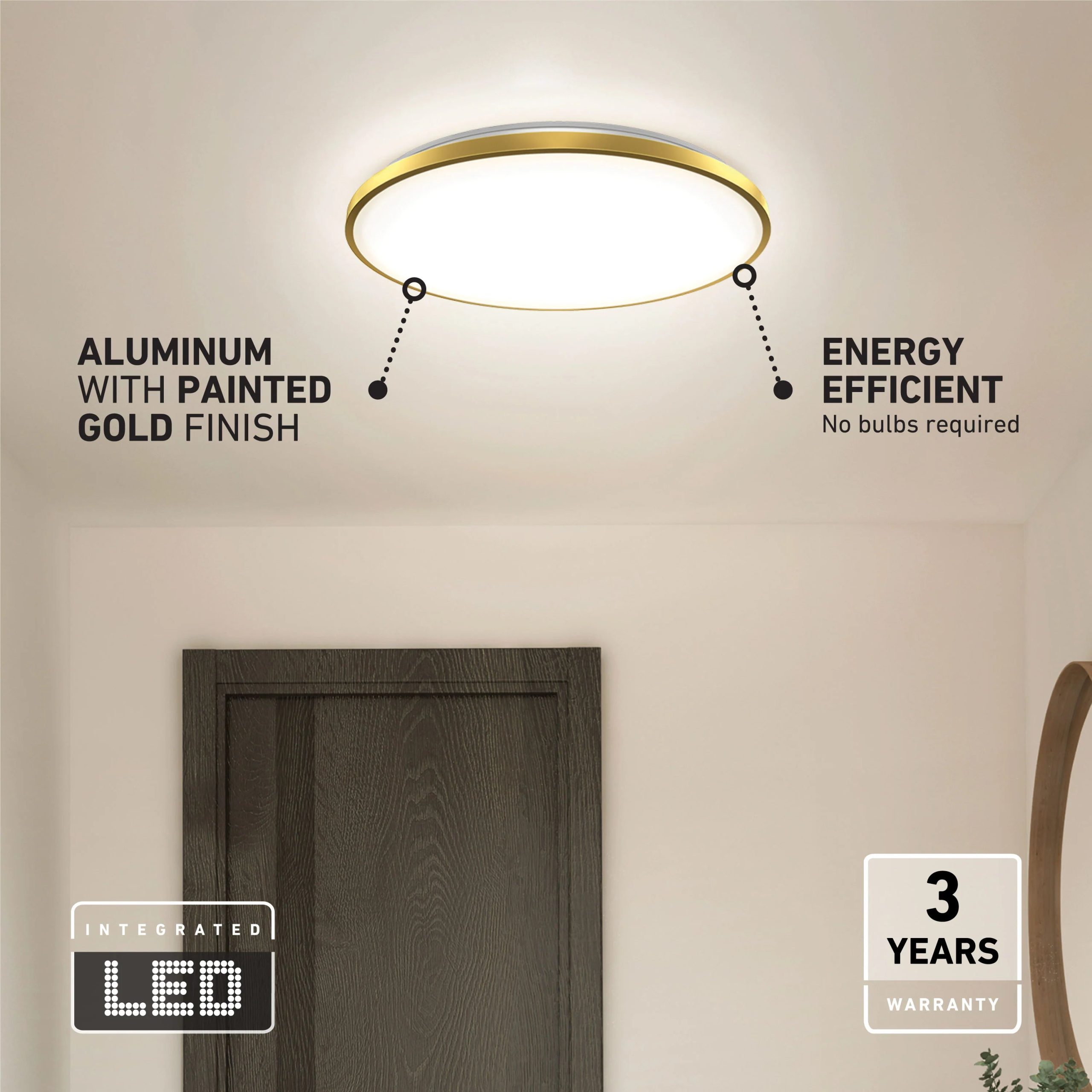 Artika Europa 21 in. (54 cm) Modern LED Flush Mount Ceiling Light - with remote - Image 38