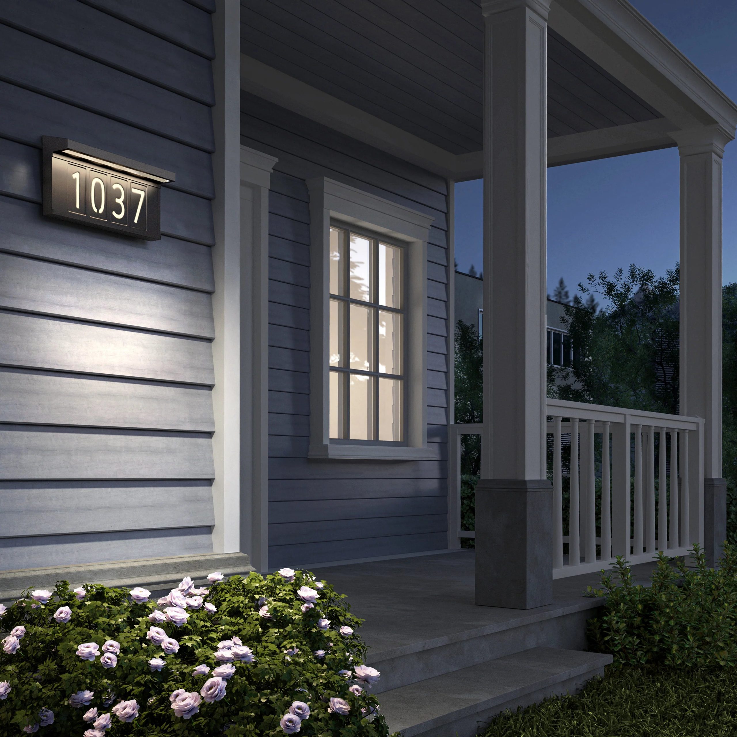 Artika Bowen solar LED outdoor address wall light 5 CCT - Image 5