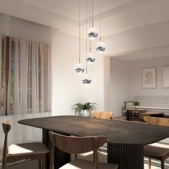 Alternative view of Artika Oracle modern 5-light LED pendant light