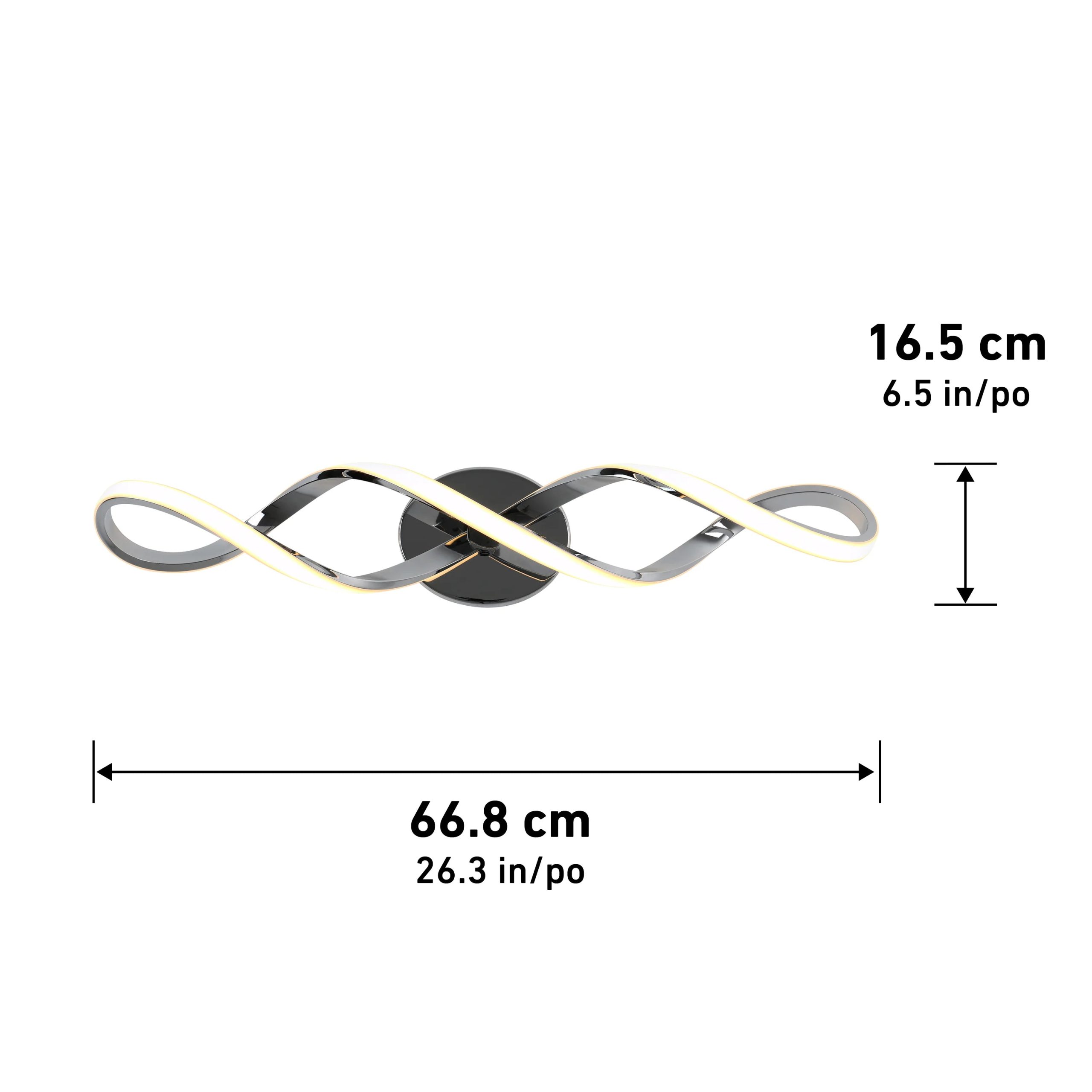 Artika Swirl 27-in (68 cm) 3-Light Modern LED Vanity Light for Bathroom - Image 32