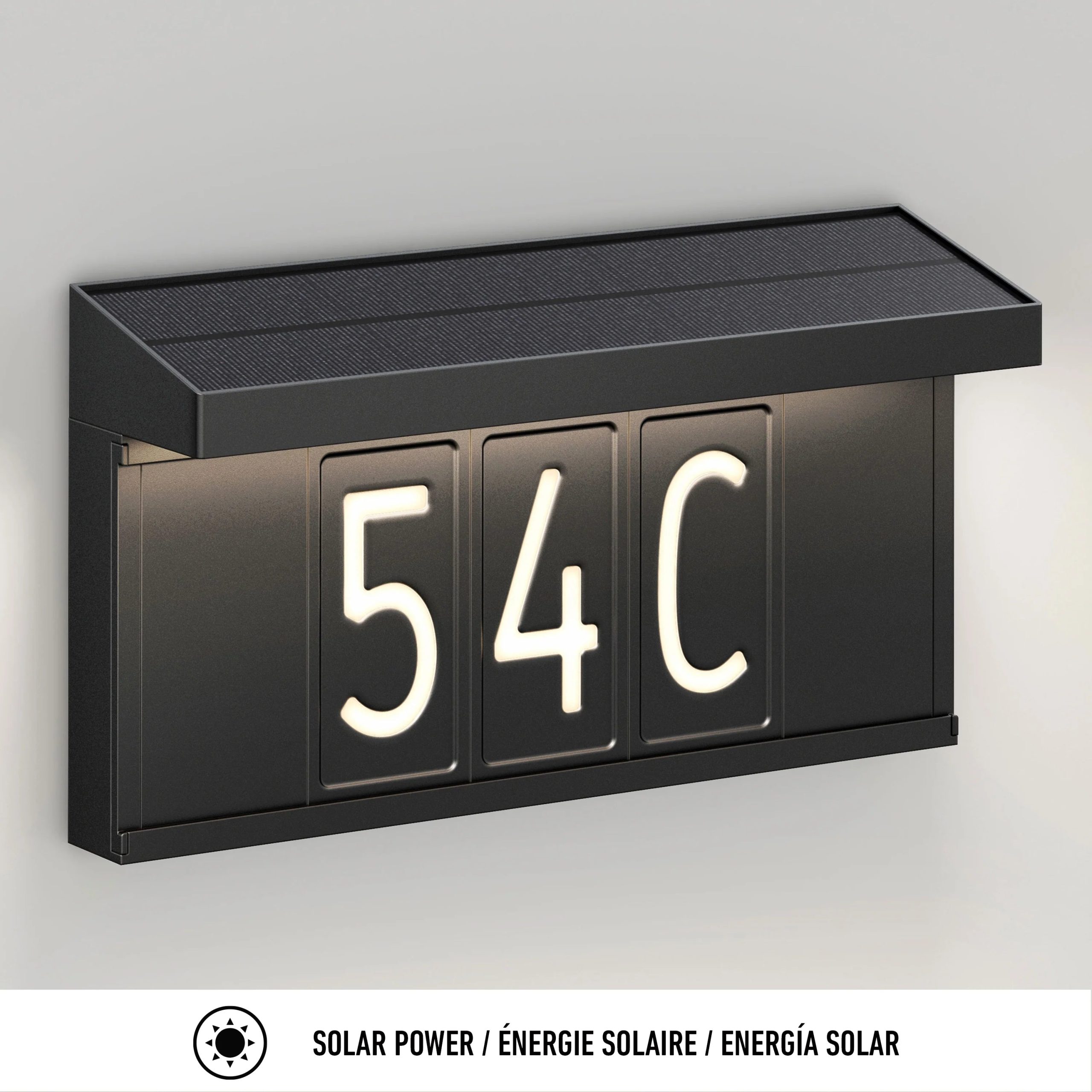 Artika Bowen solar LED outdoor address wall light 5 CCT - Image 8