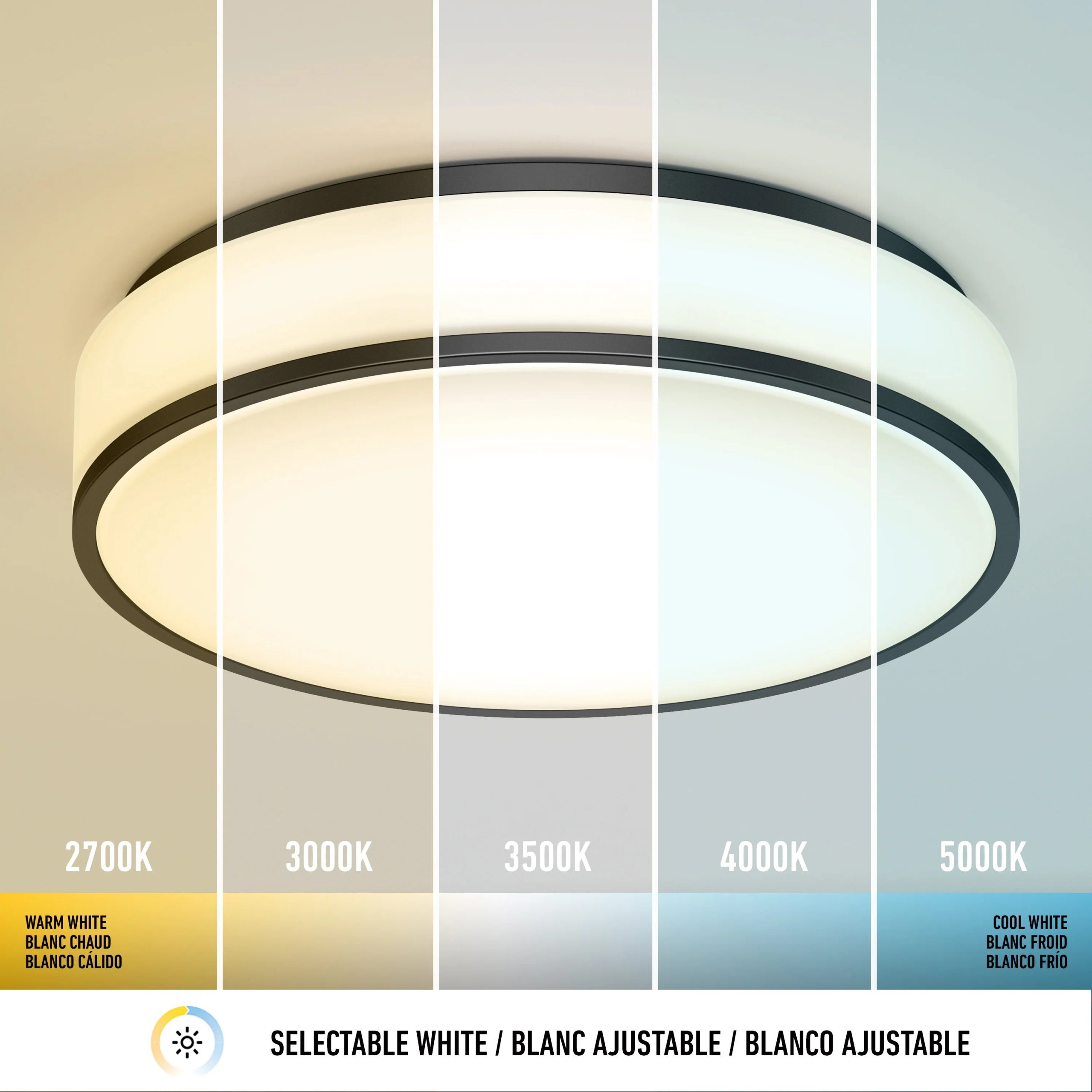 Artika Giada 15 in. (38 cm) Modern LED Flush Mount Ceiling Light 5 CCT - Image 7