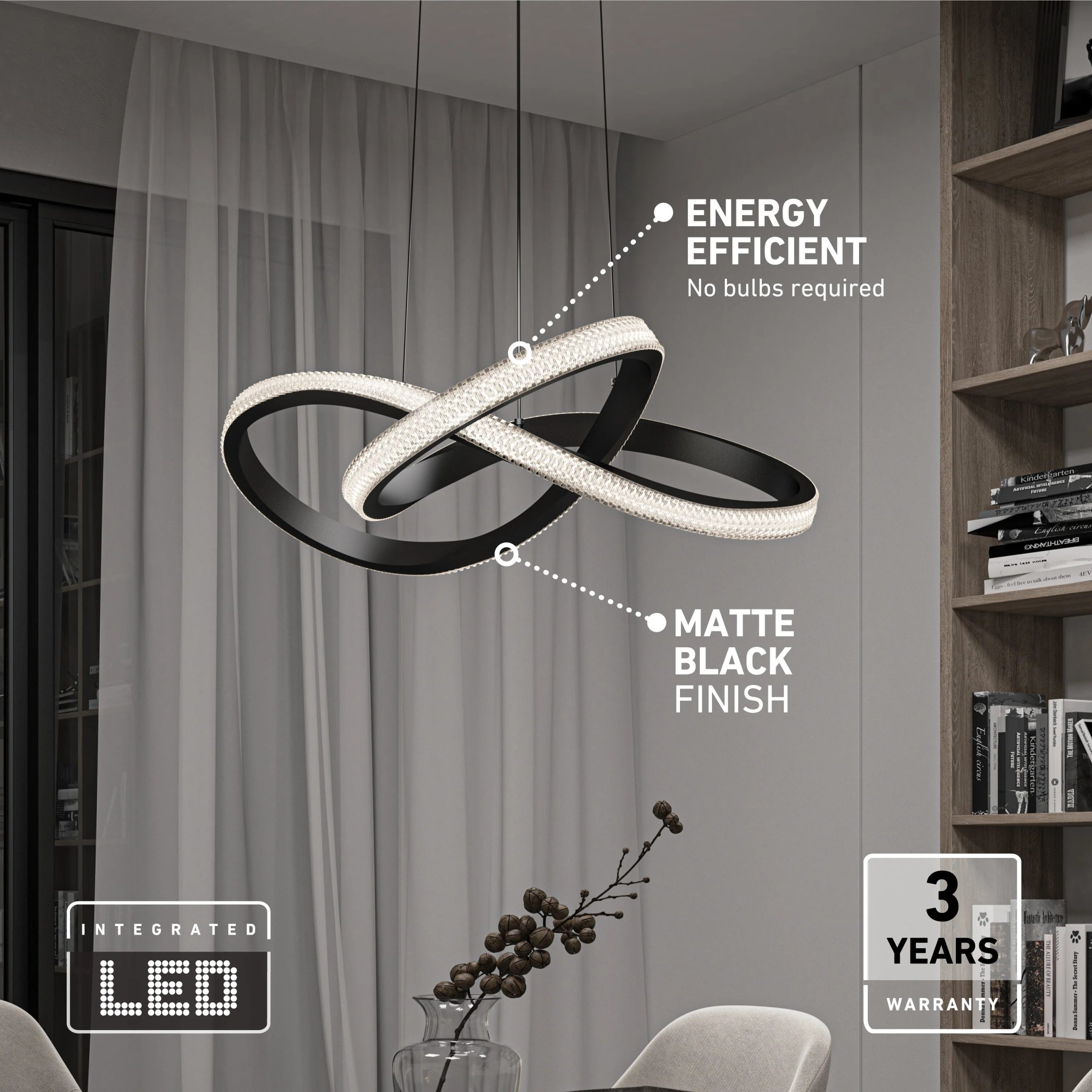 Artika Morgan LED contemporary pendant light 5 CCT - Image 9