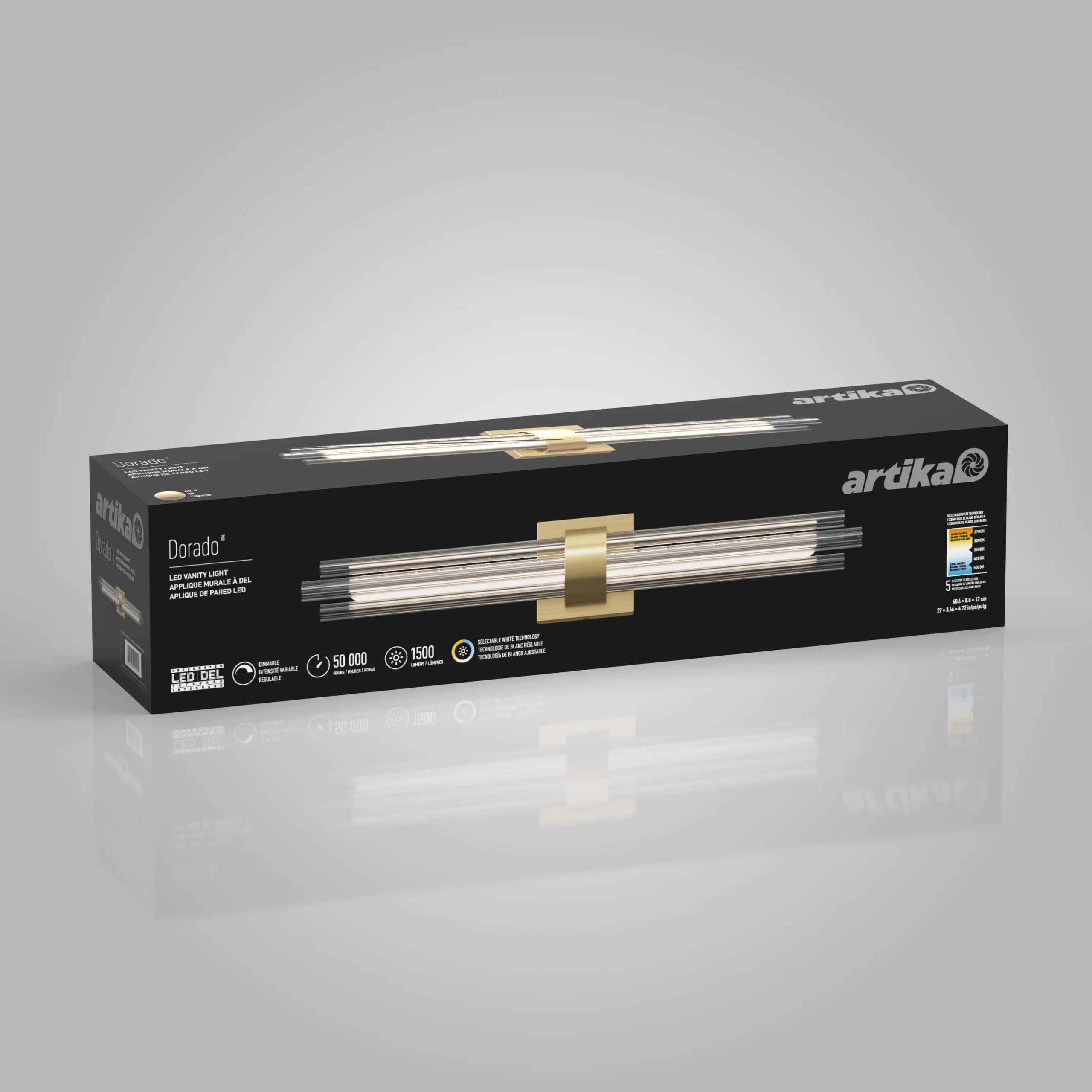 Artika Dorado 27 in. (69 cm) 1-Light LED Wall Vanity 5CCT - Image 35