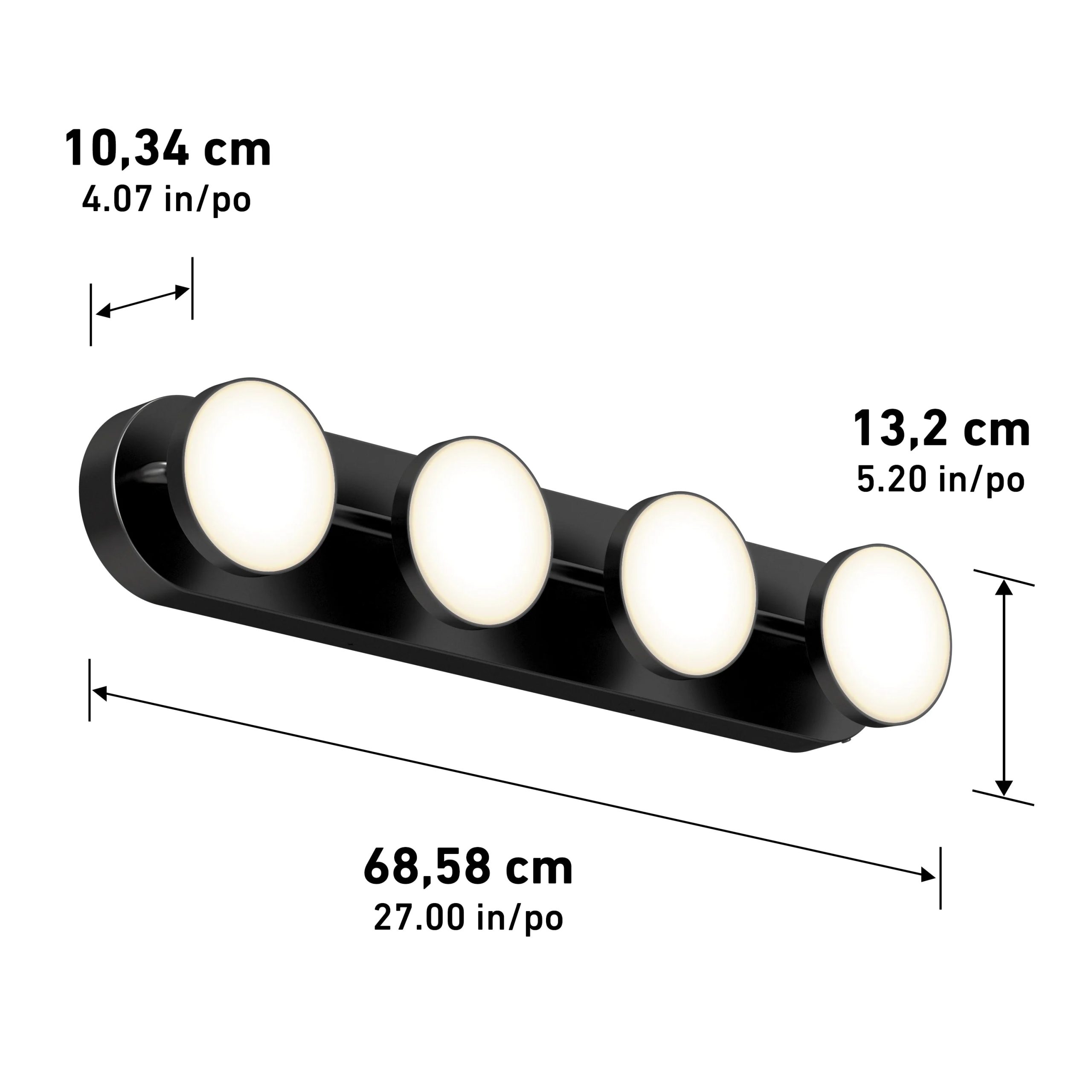 Artika Santori 27-in (69 cm) Integrated LED Vanity Light for Bathroom - Image 14