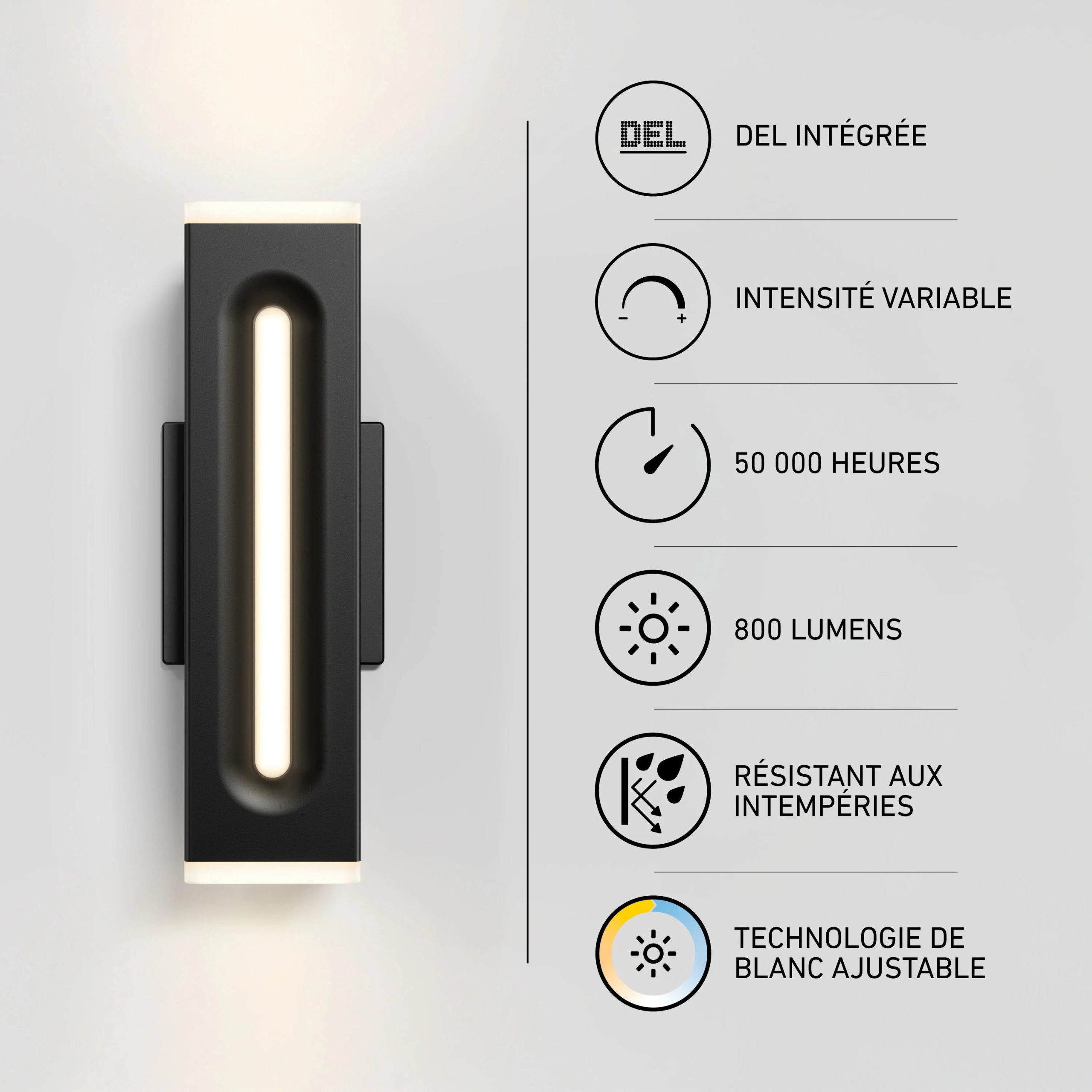 Artika Linea Square LED indoor-outdoor wall light 3 CCT - Image 6
