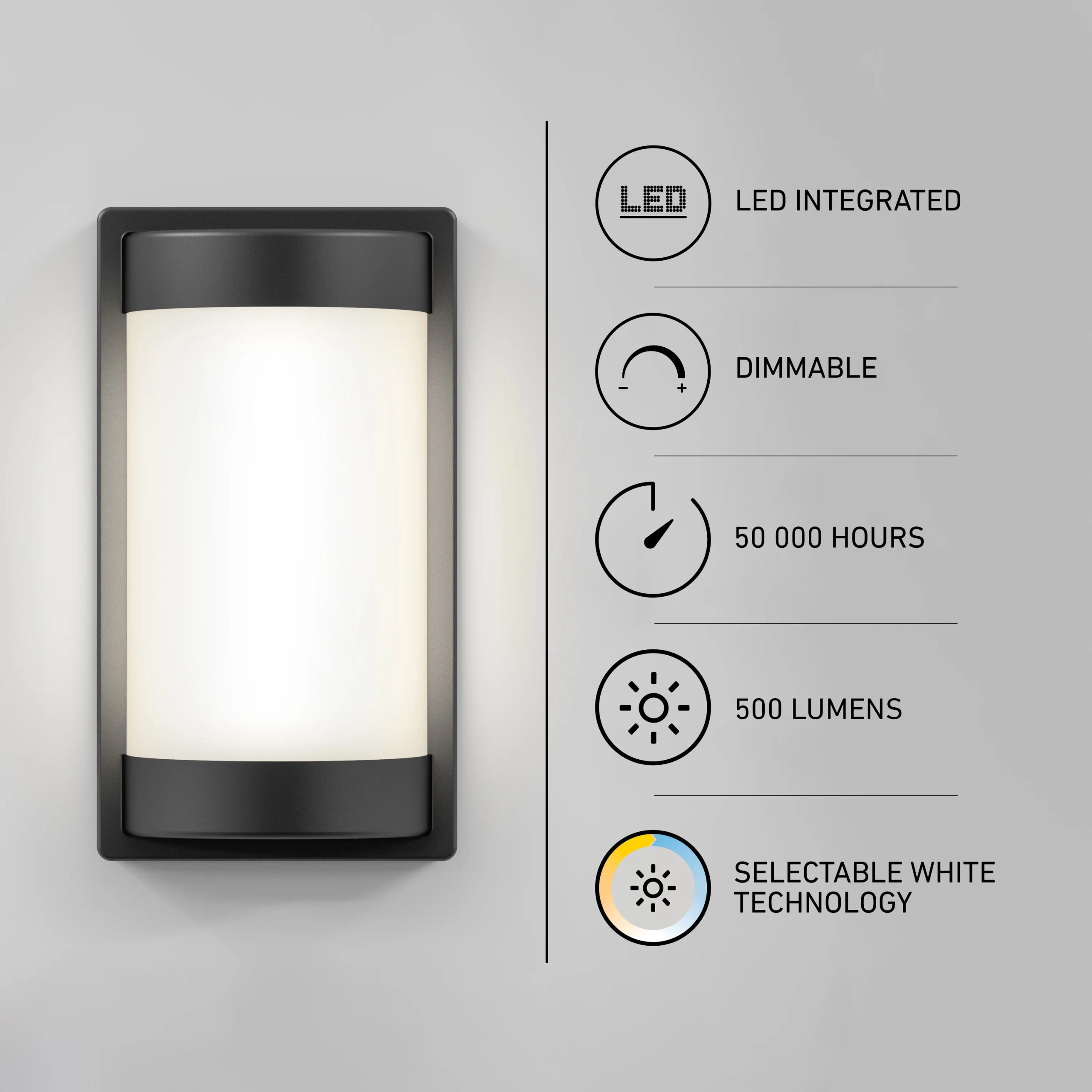 Artika Fogo modern LED indoor-outdoor wall light 5 CCT - Image 9