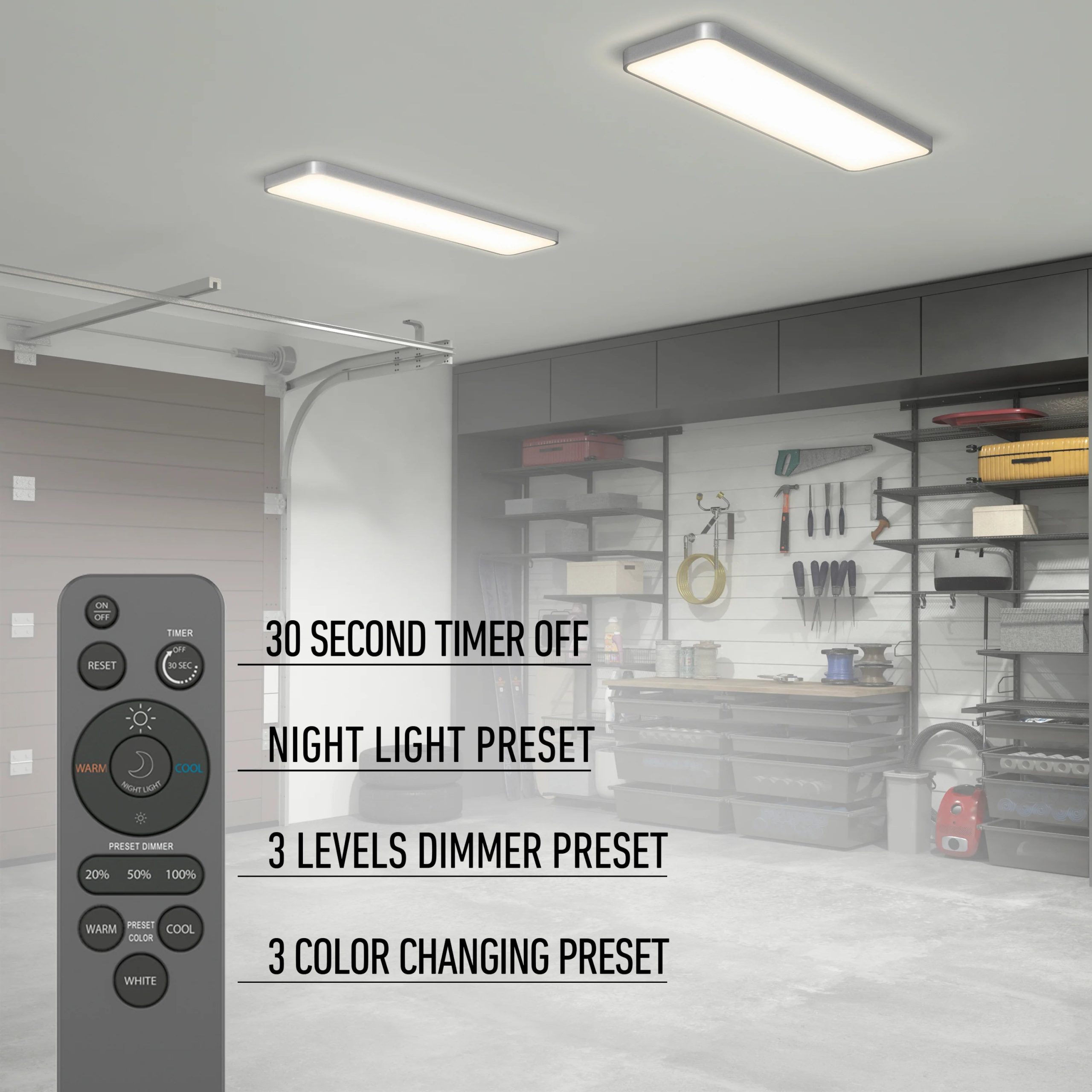 Artika Europa 48 in. x 12 in. (122 x 30 cm) Modern Flush Mount Ceiling Light- with remote - Image 16