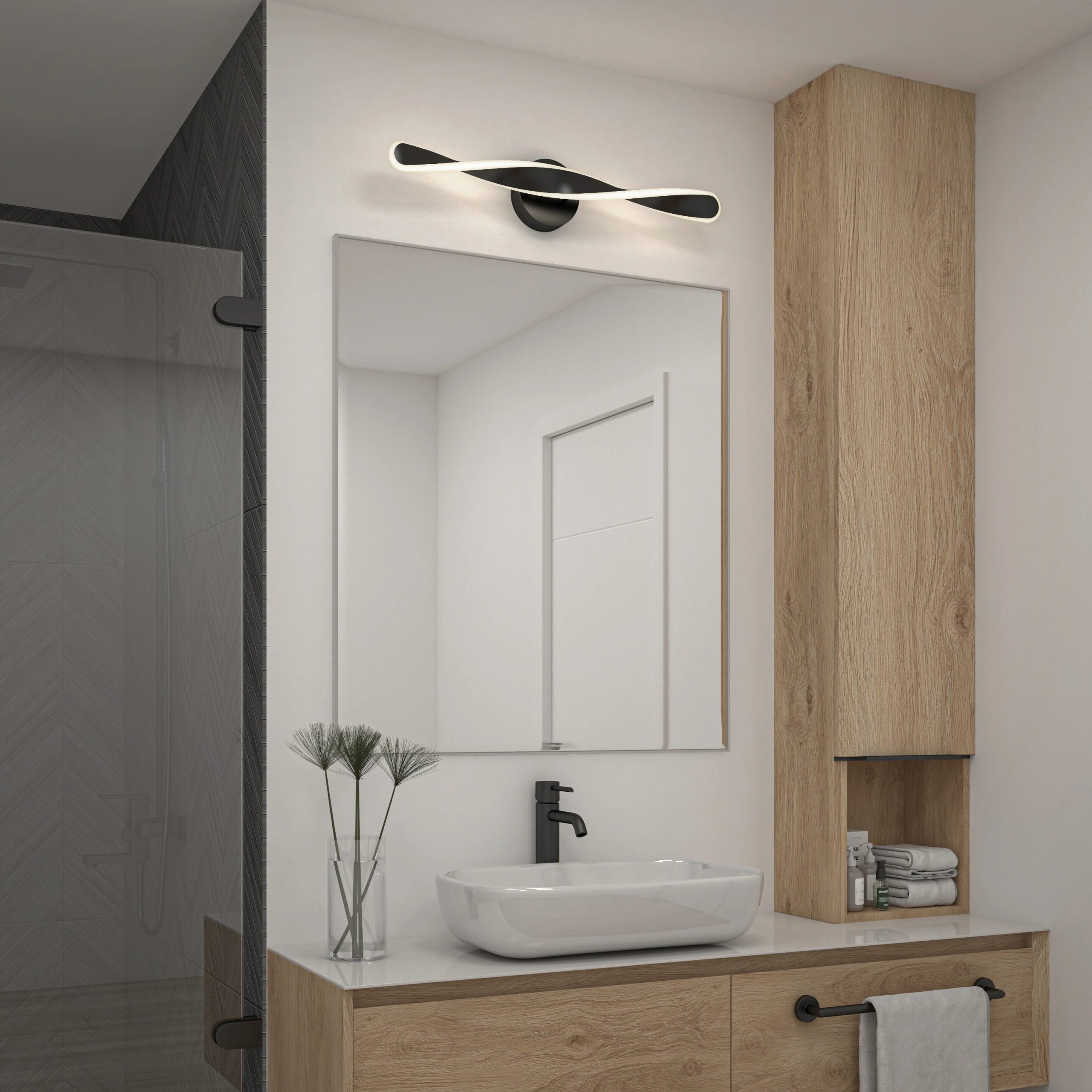Artika Finley 28-in (70 cm) Integrated LED 3-CCT Vanity Light Bar for Bathroom - Image 12