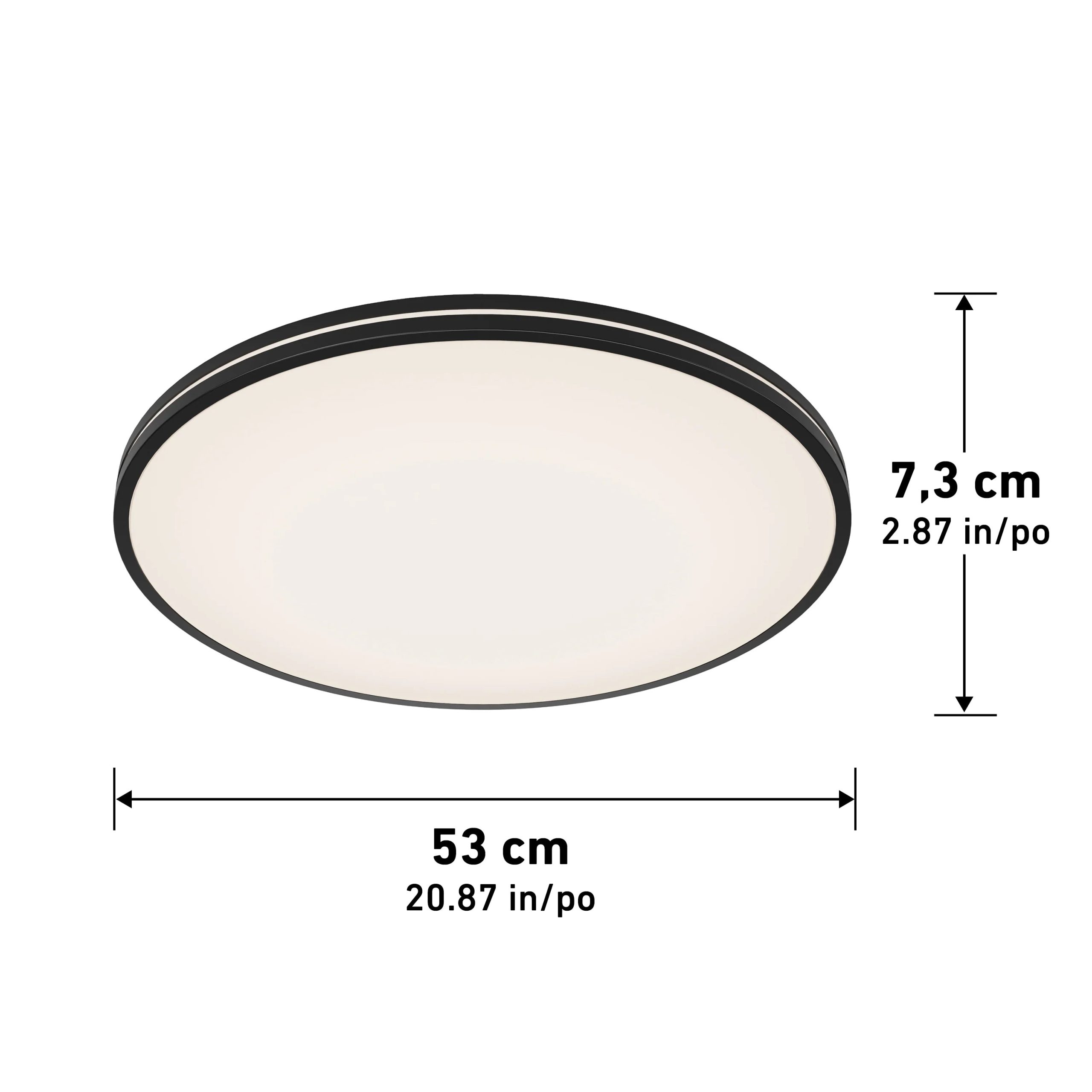 Artika Athos 21 in. (53 cm) Modern LED Flush Mount Ceiling Light - with remote - Image 14