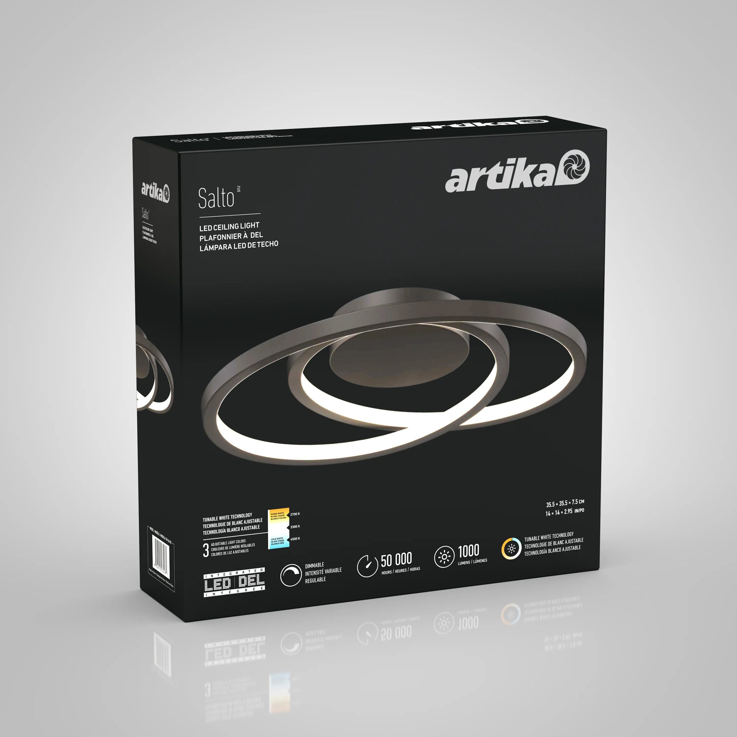 Artika Salto 14 in. (36 cm) Modern LED Flush Mount Ceiling Light - Image 15