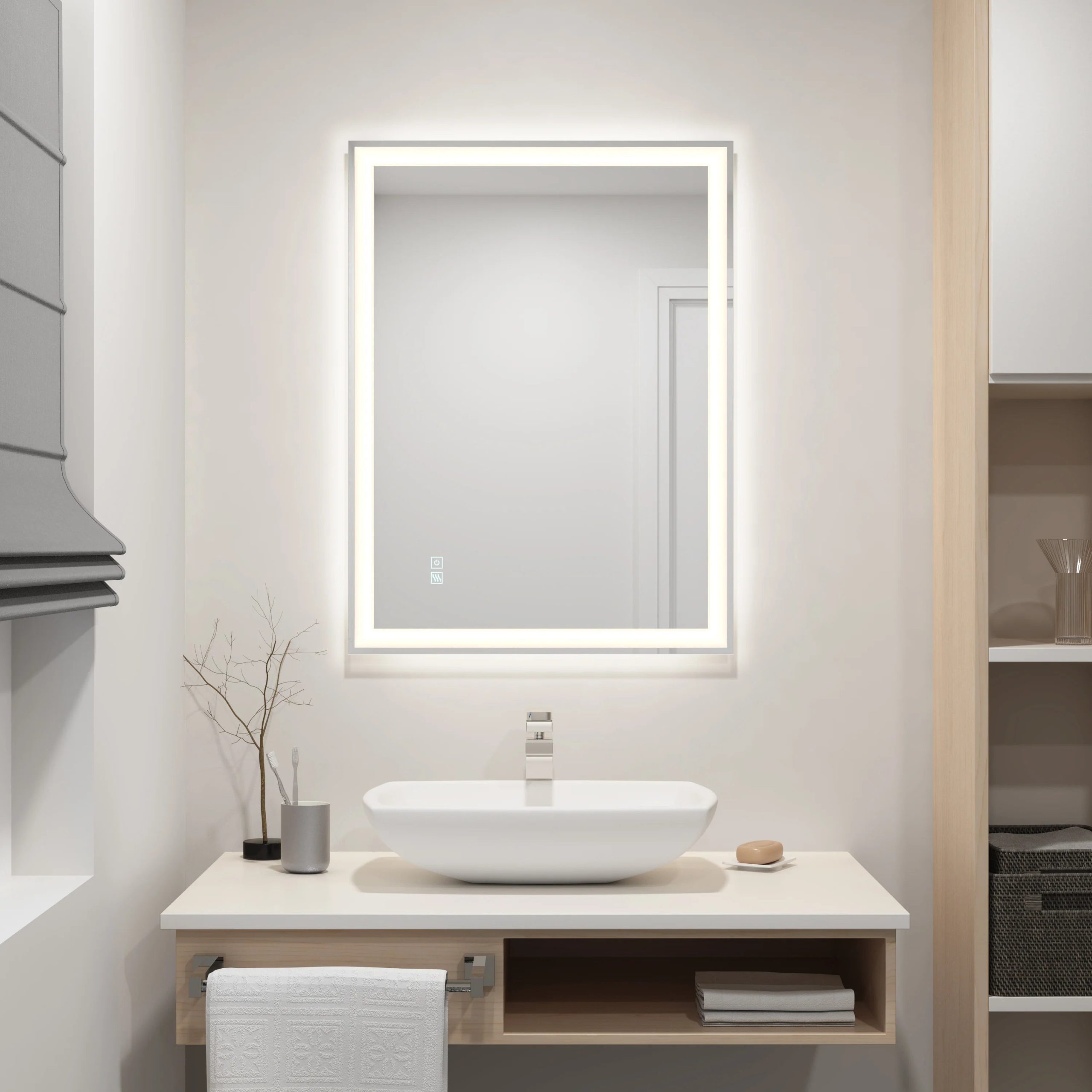 Artika Sofia 24 in. x 32 in. (61 x 81 cm) 3 CCT Anti-Fog LED Bathroom Mirror - Image 12