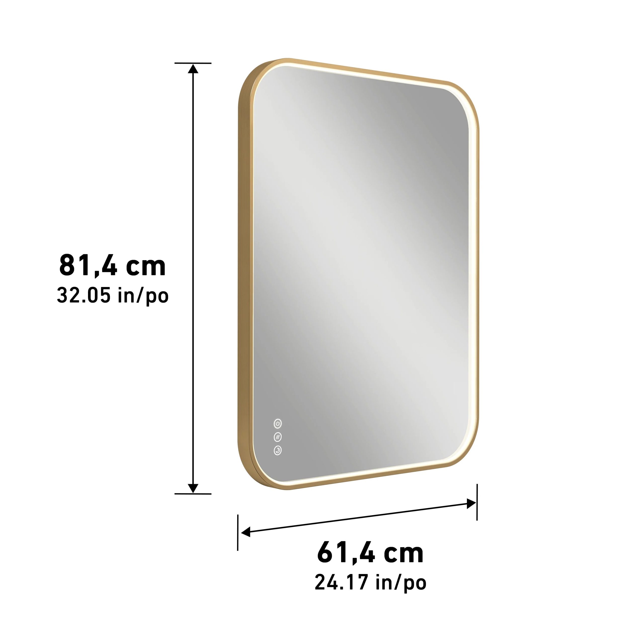 Artika Royce 24 in. x 32 in. (61 x 81 cm) Dimmable Anti-Fog LED Mirror - Image 21