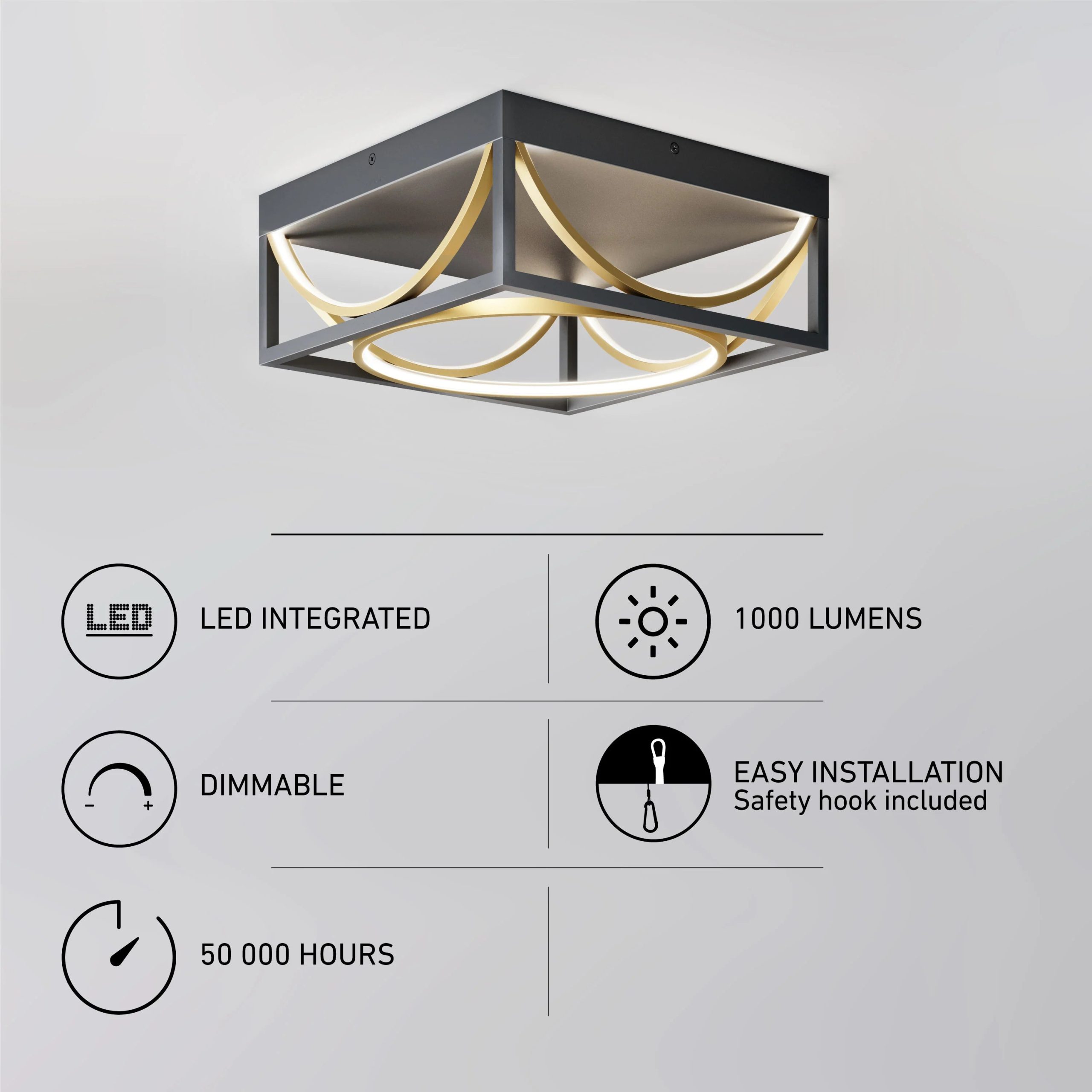 Artika Luxury 13 in. (33 cm) Modern LED Flush Mount Ceiling Light - Image 7