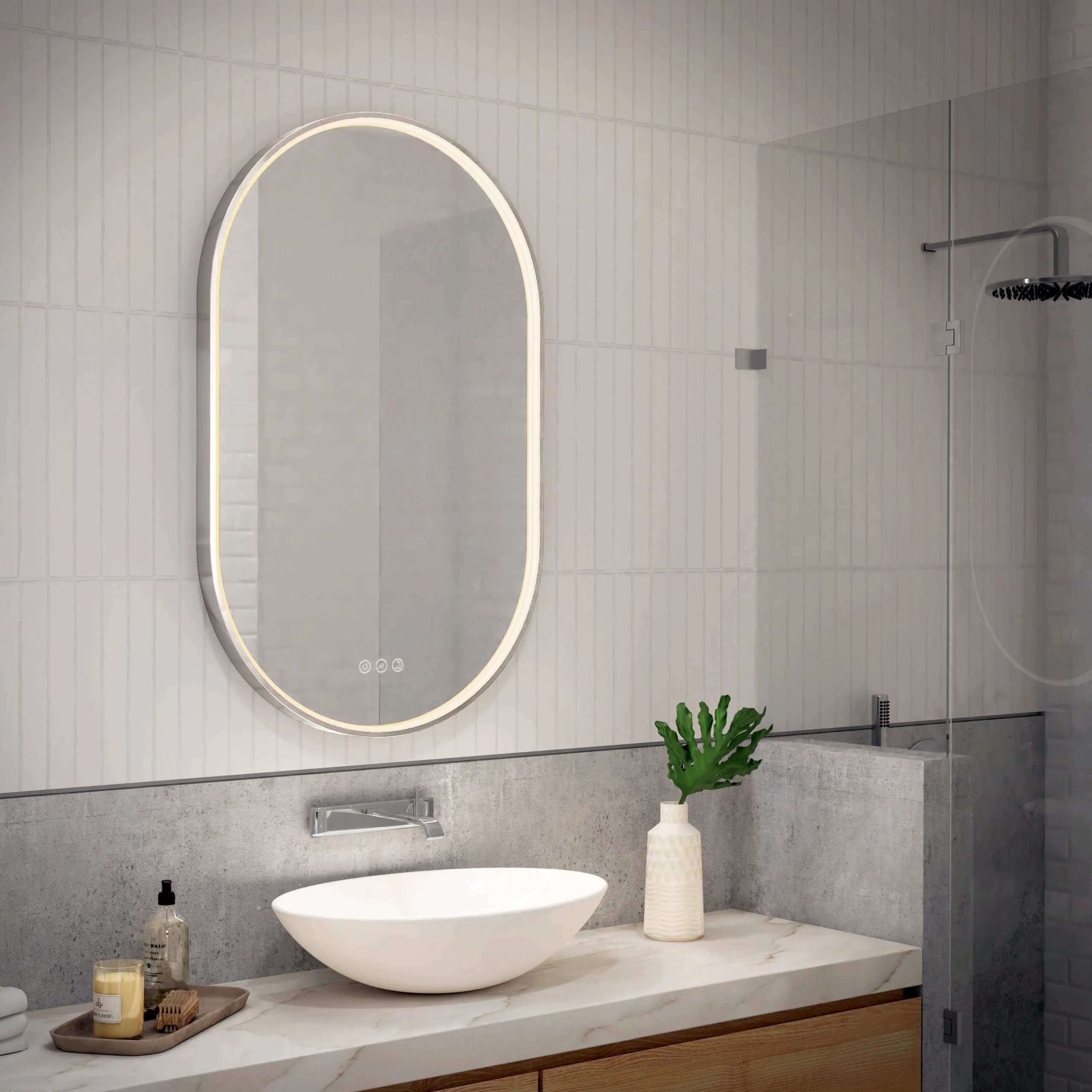 Artika Royce 20 in. x 32 in. (51 x 81 cm) 3 CCT Anti-Fog LED Bathroom Mirror - Image 11