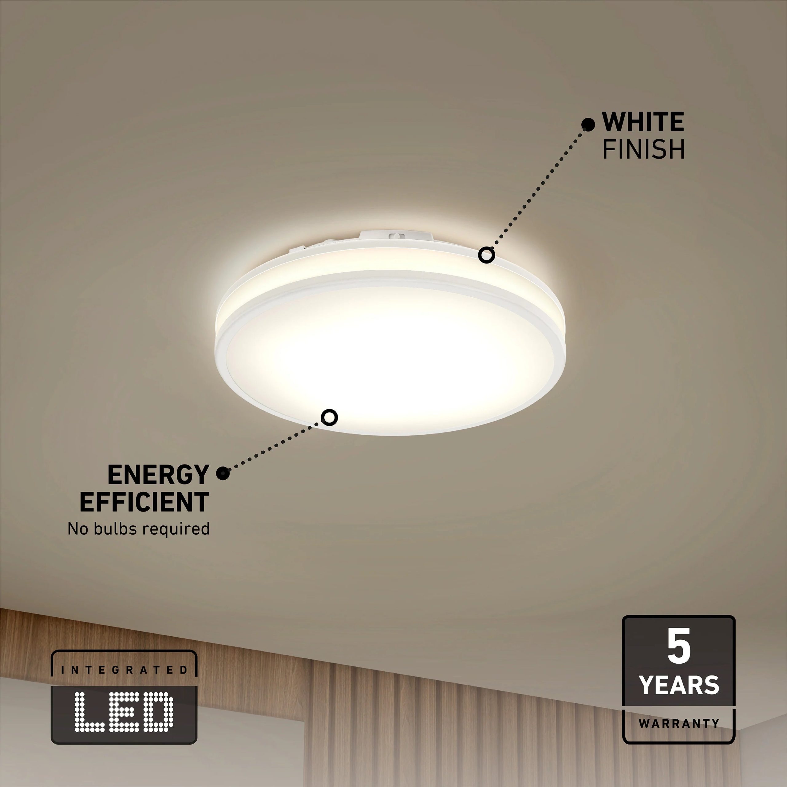 Artika Hemisphere 15 in. (38 cm) Modern LED Flush Mount Ceiling Light 5 CCT - Image 70