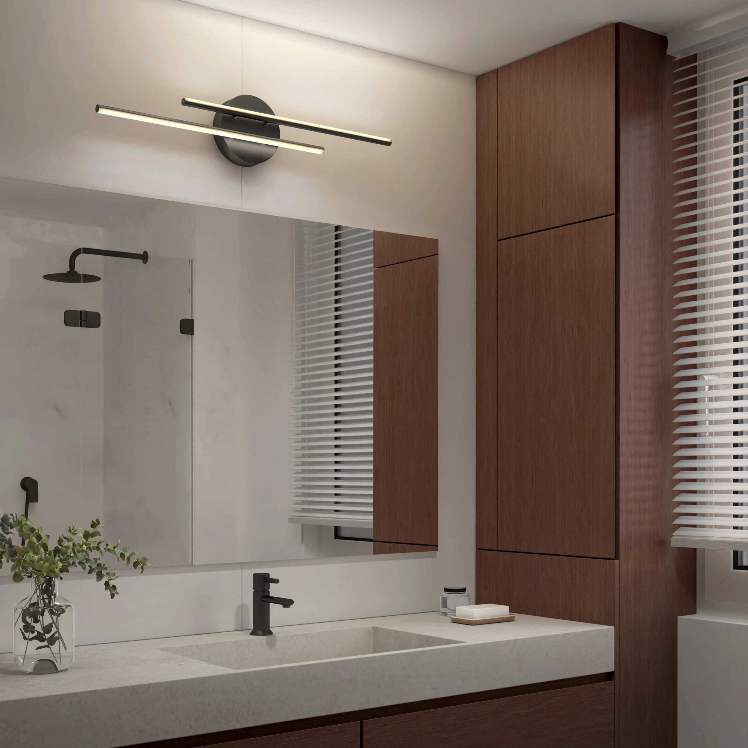 Artika Cisco 27-in (69 cm) Integrated LED 5-CCT Vanity Light Bar for Bathroom - Image 2