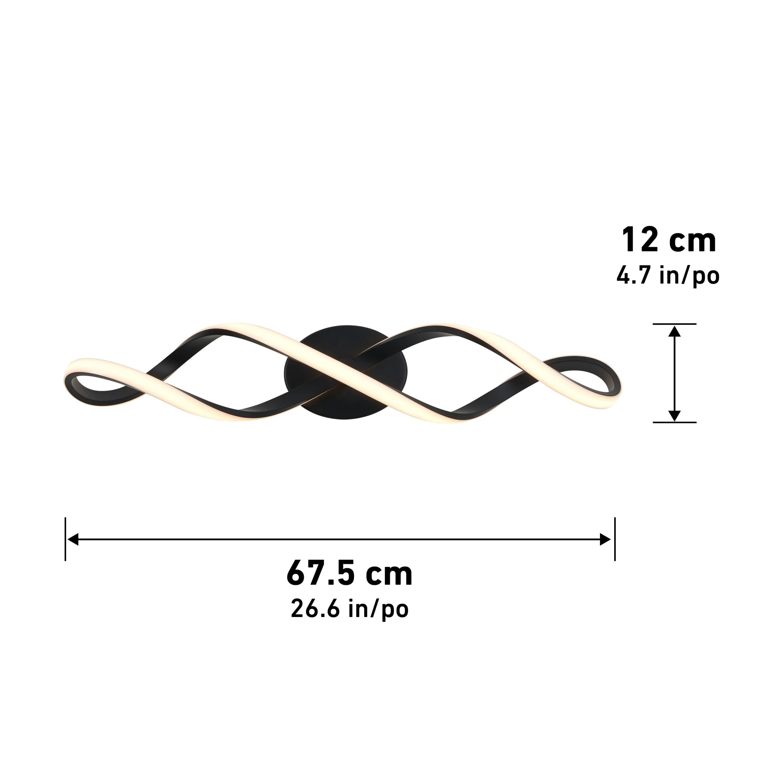 Artika Swirl 27-in (68 cm) 3-Light Modern LED Vanity Light for Bathroom - Image 21
