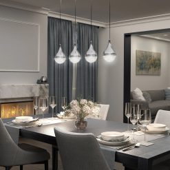 Alternative view of Artika Glitzer 4-light LED pendant