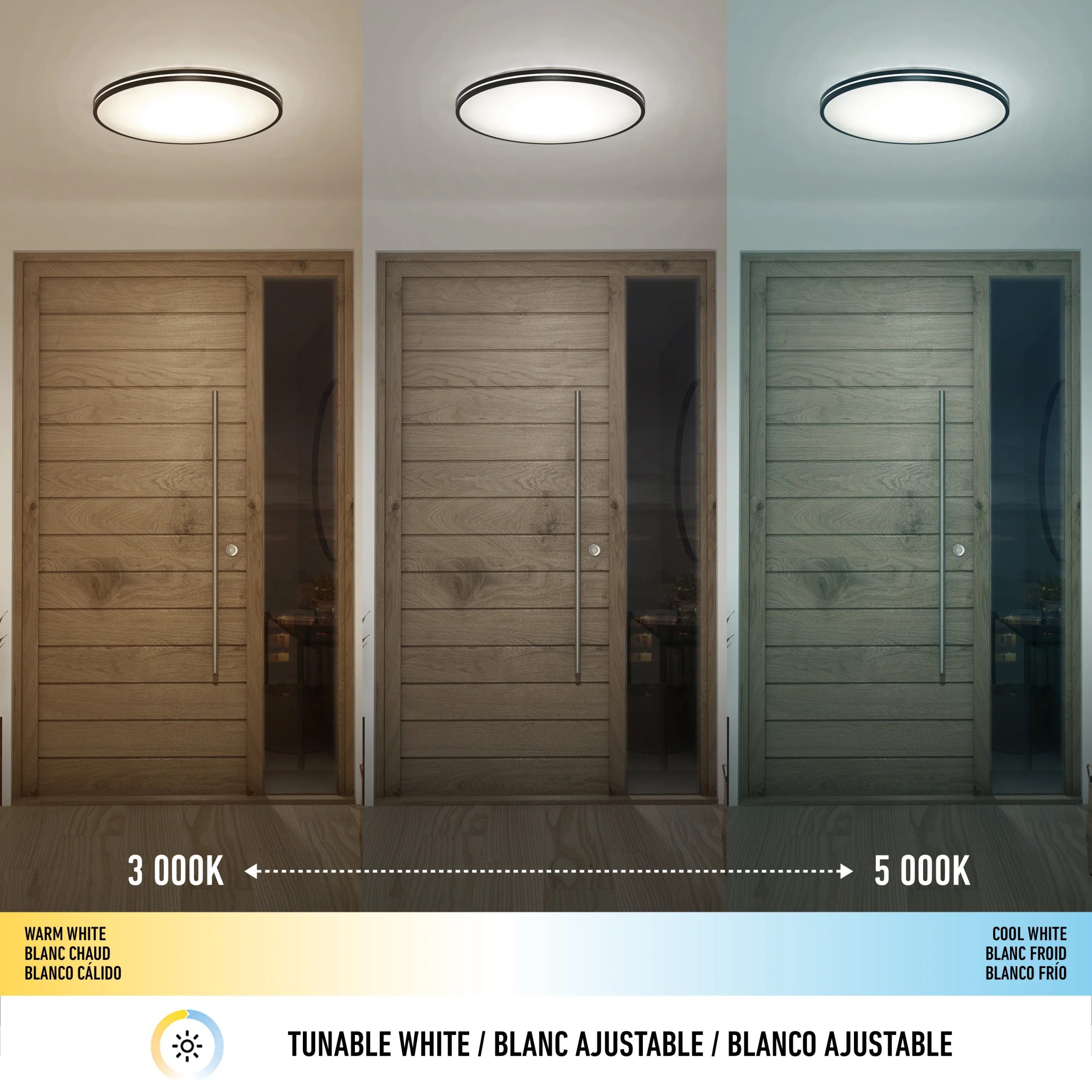 Artika Athos 21 in. (53 cm) Modern LED Flush Mount Ceiling Light - with remote - Image 8