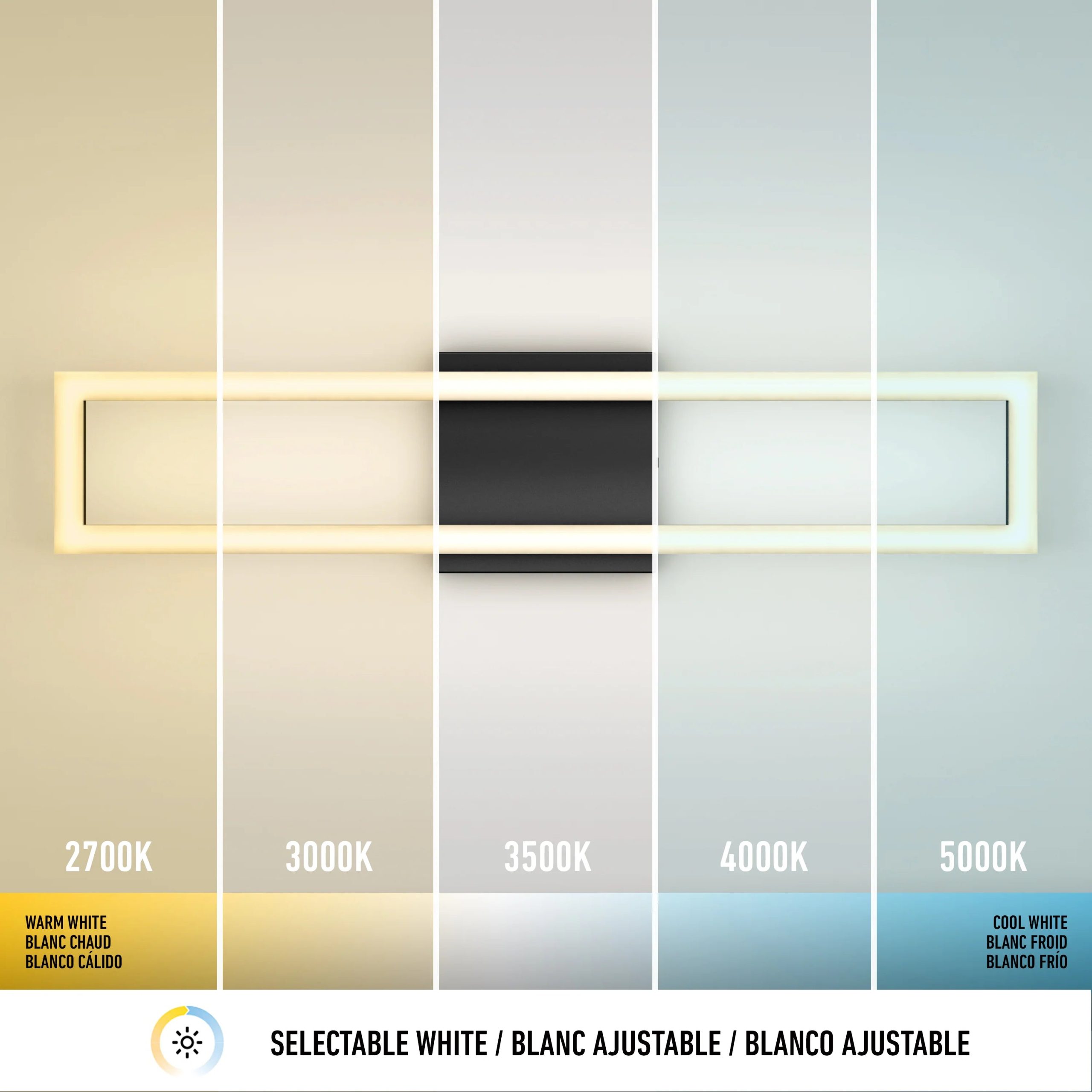 Artika Dover 27-in (69 cm) Integrated LED 5-CCT Vanity Light Bar for Bathroom - Image 24