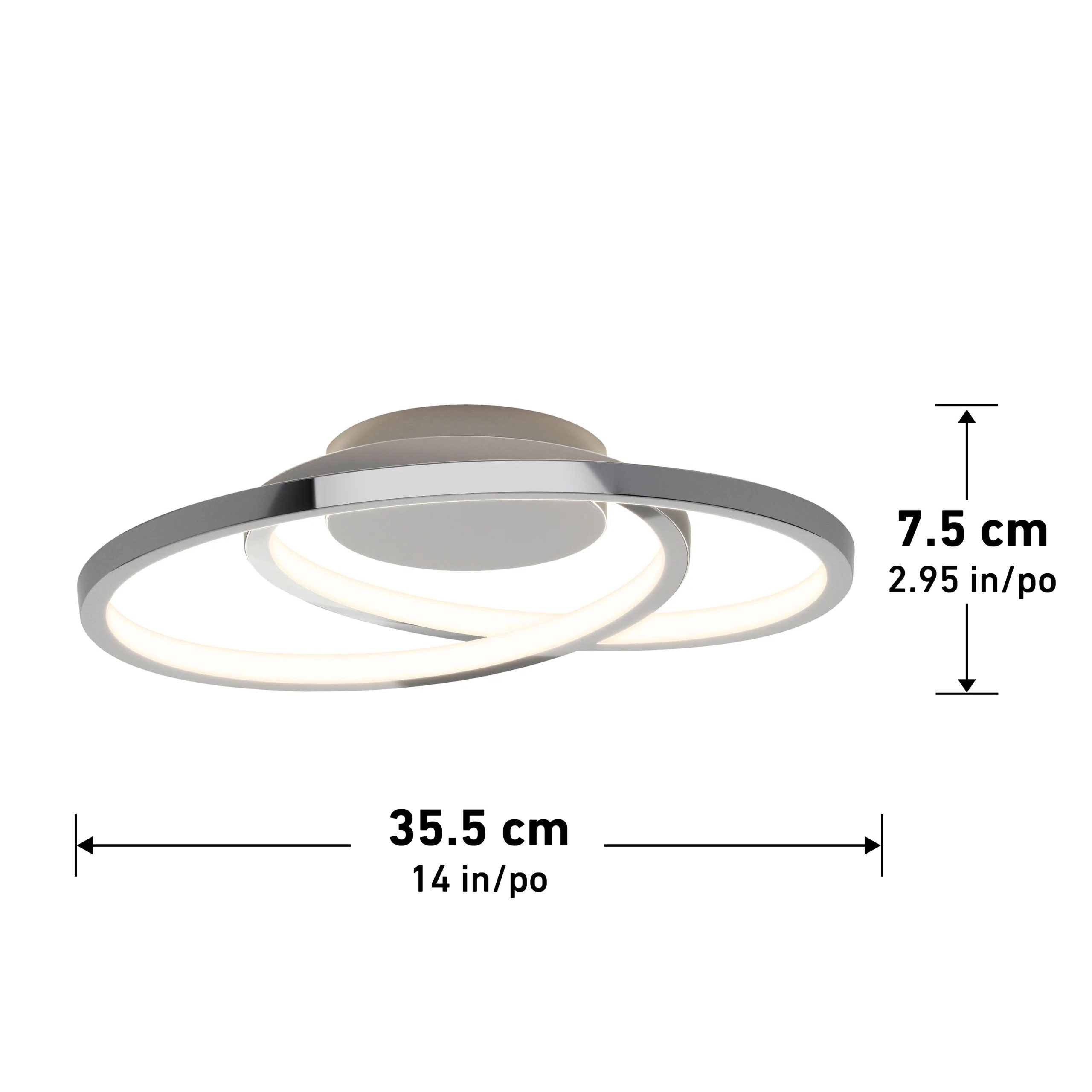 Artika Salto 14 in. (36 cm) Modern LED Flush Mount Ceiling Light - Image 7