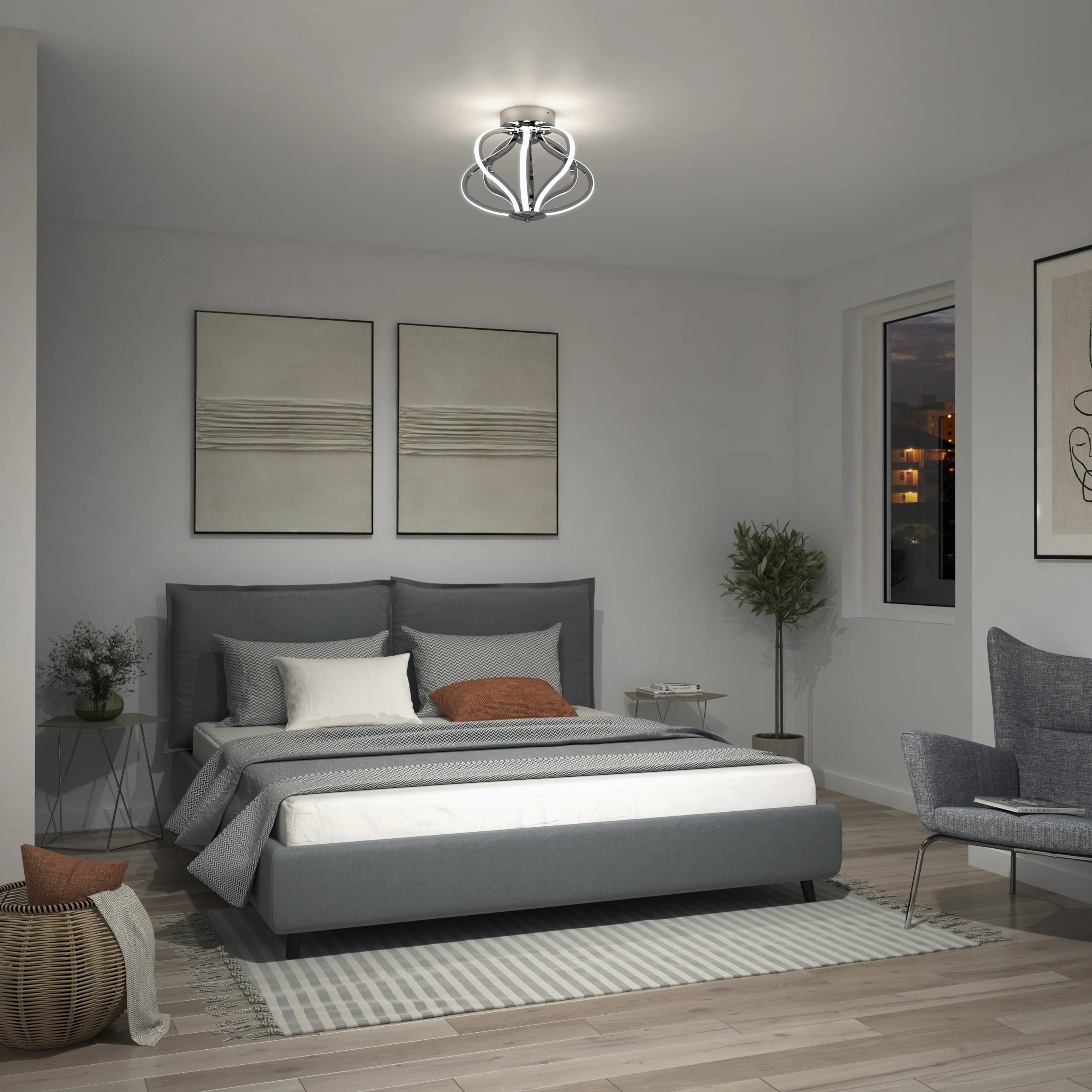 Artika Meridian 12 in. (31 cm) Modern LED Flush Mount Ceiling Light - Image 11