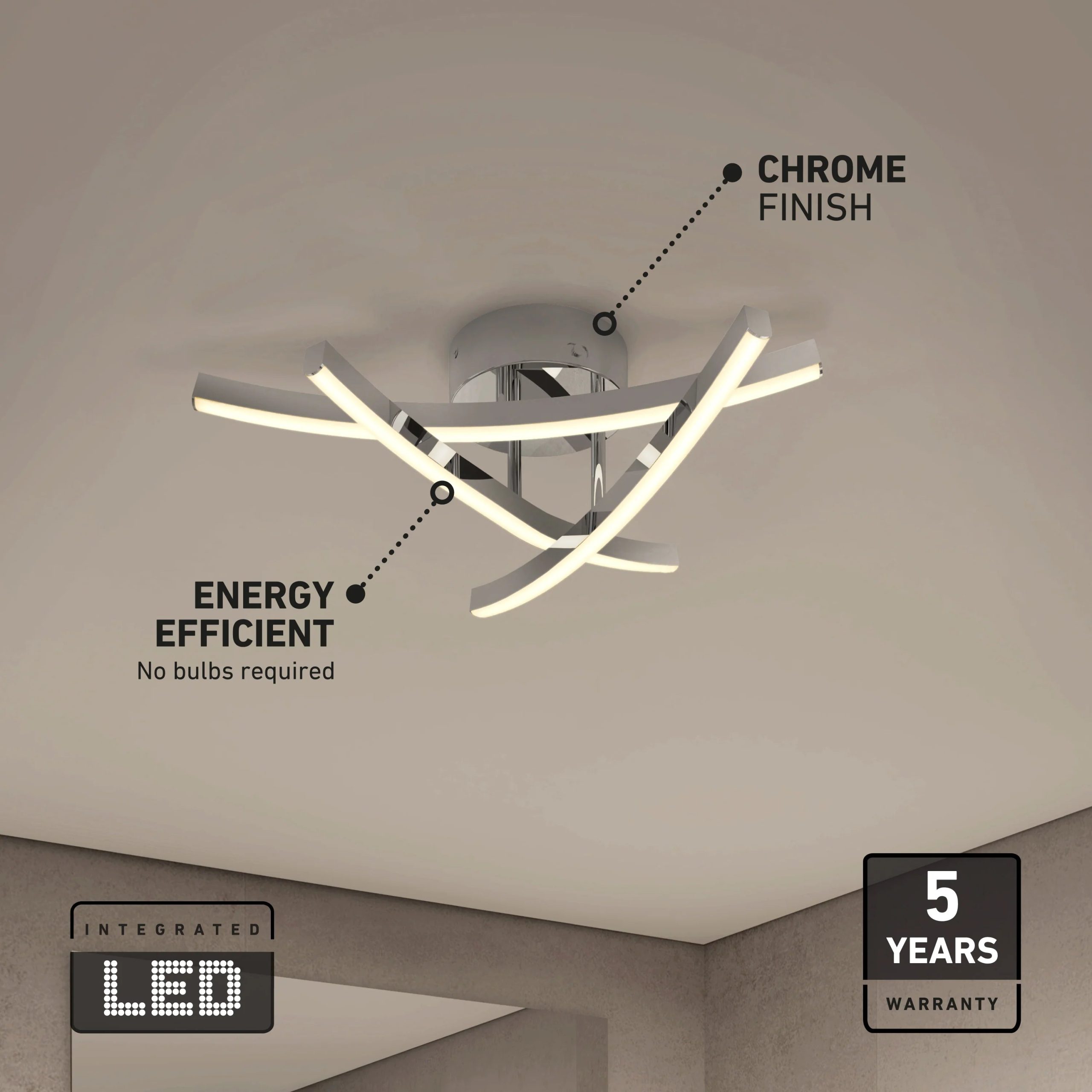 Artika Orly 18 in. (45 cm) Modern LED Flush Mount Ceiling Light 3 CCT - Image 5