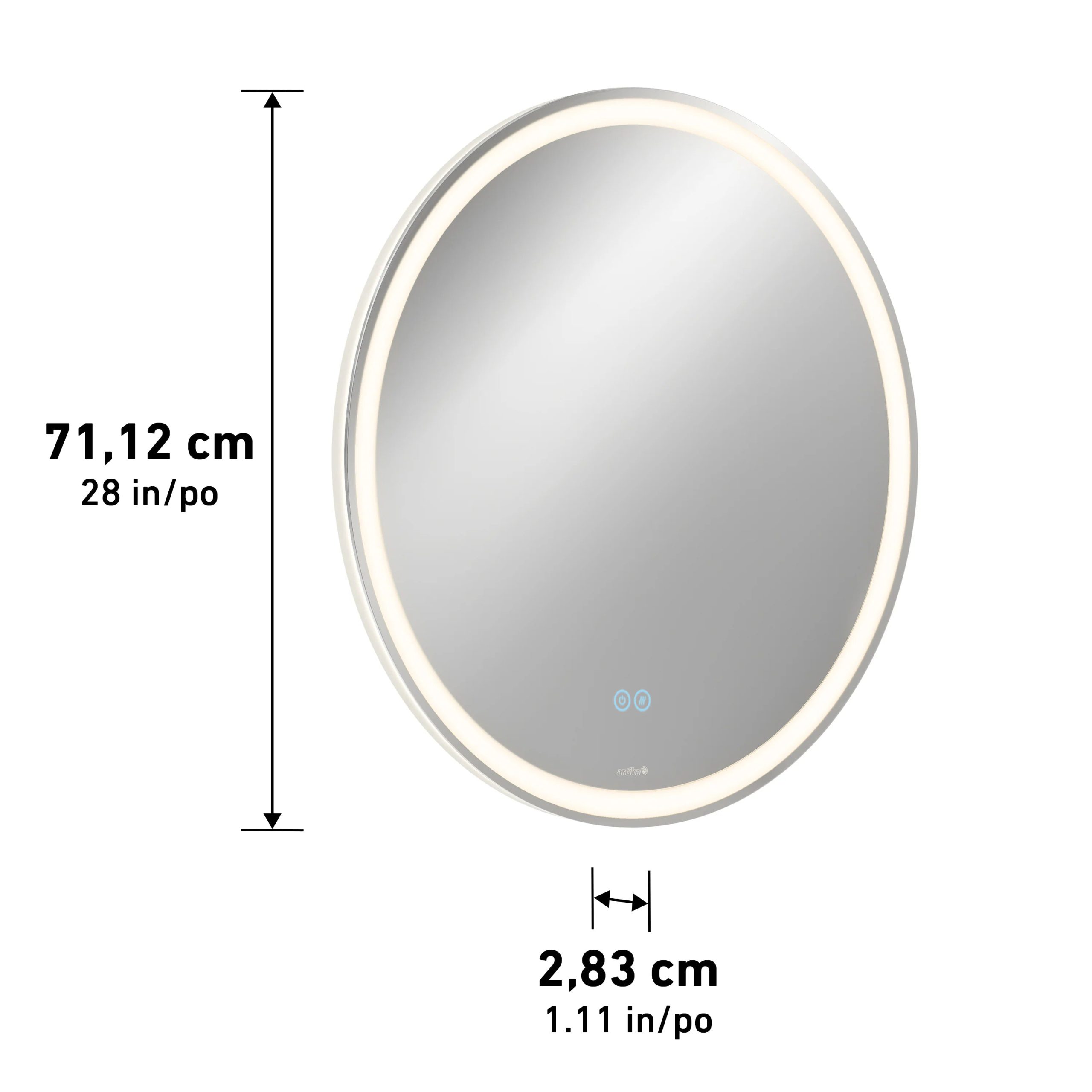 Artika Ayla 28 in. LED mirror 3 CCT with defogger - Image 14