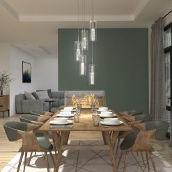 Alternative view of Artika Bubble Swirl 5-light LED pendant light