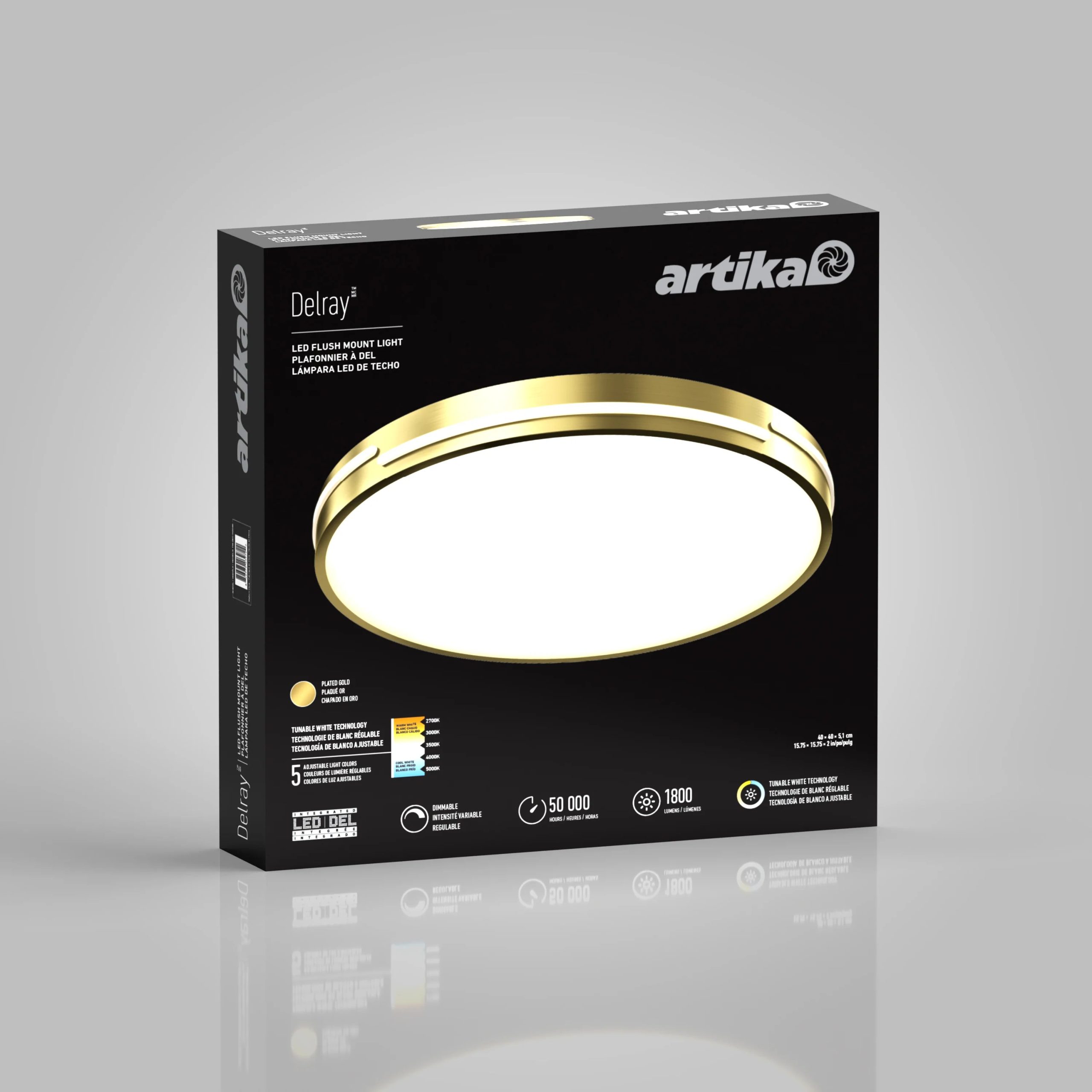 Artika Delray 16 in. (40 cm) Modern LED Flush Mount Ceiling Light 5 CCT - Image 28