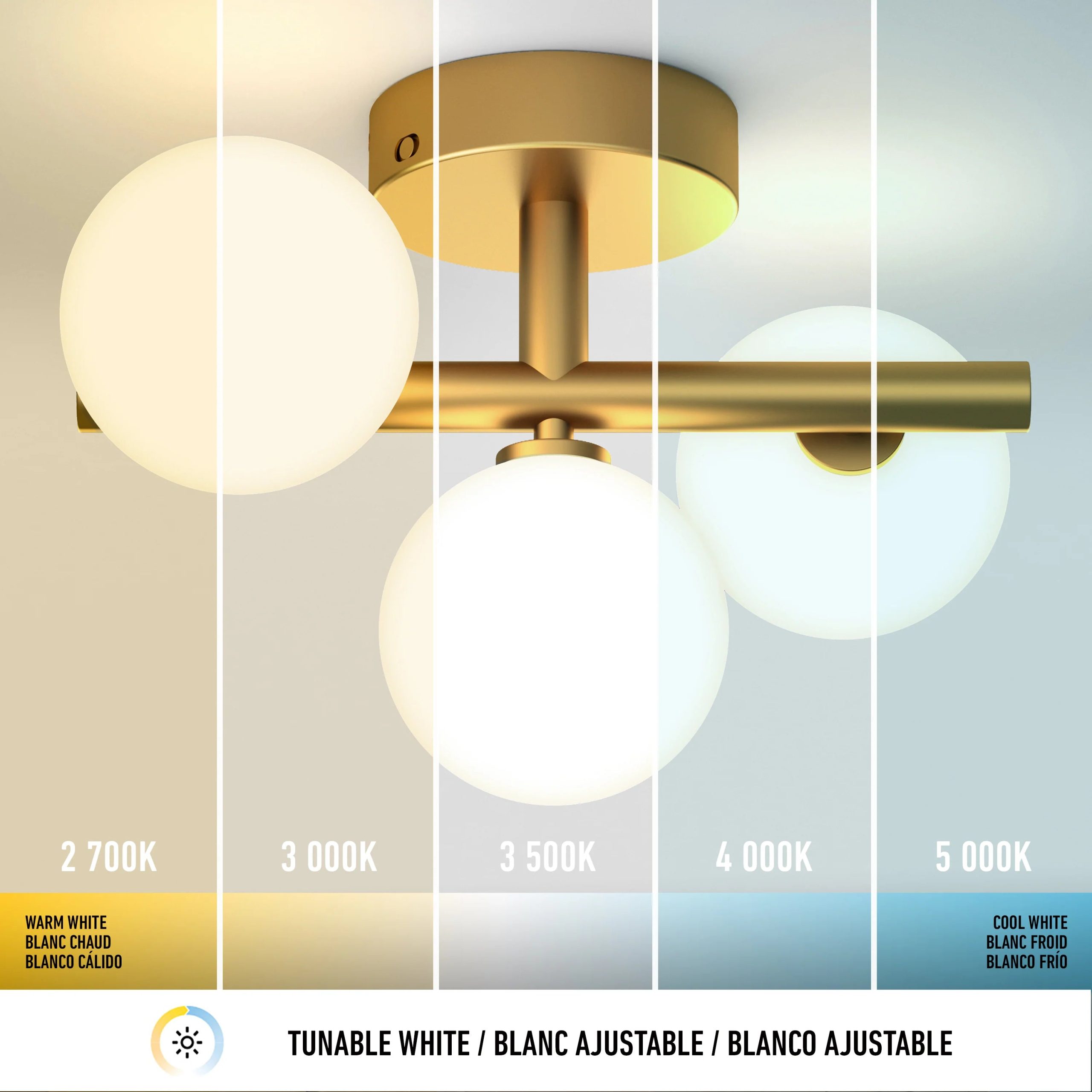 Artika Bloom 3-light 13 in. (33 cm) Modern LED Flush Mount Ceiling Light 5 CCT - Image 7