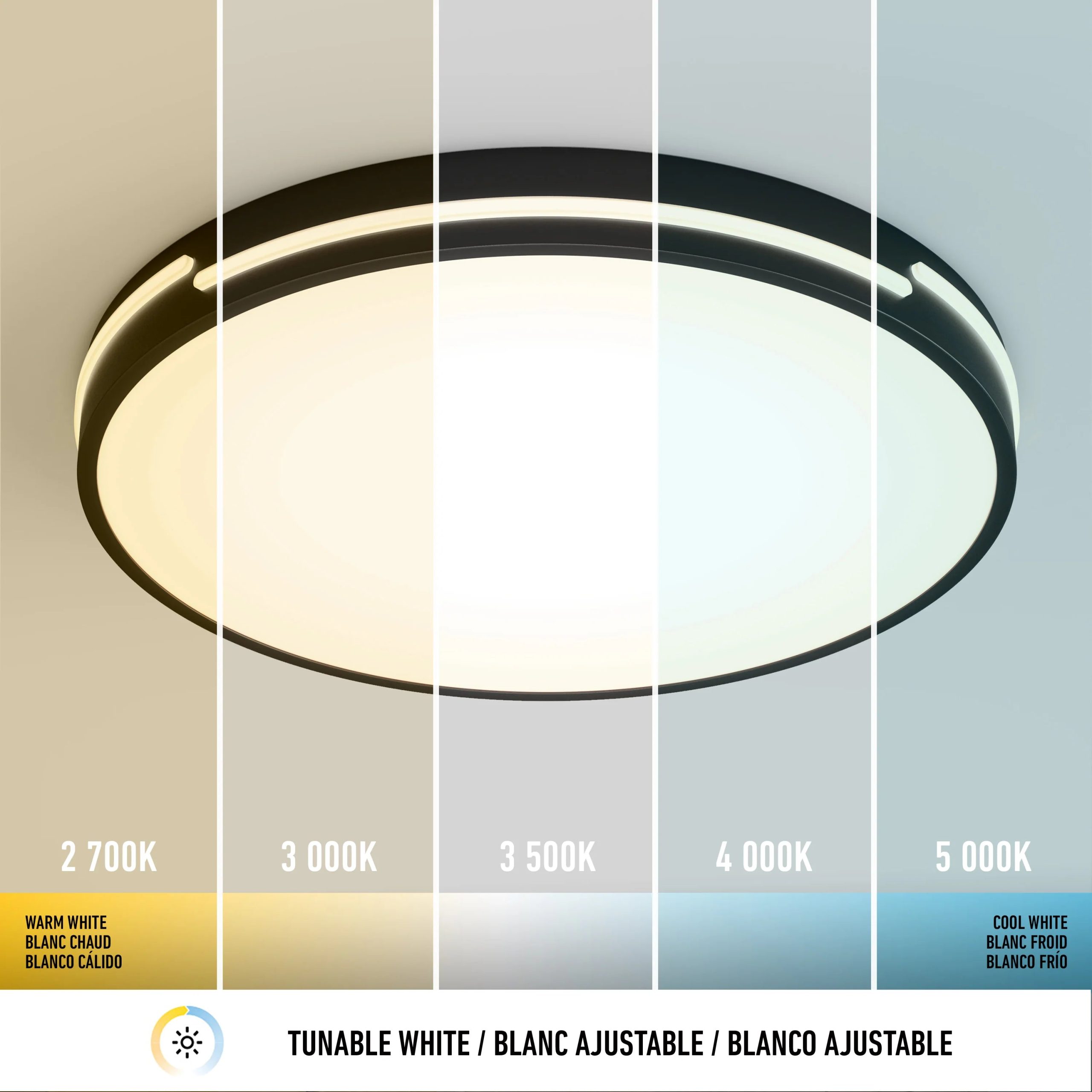 Artika Delray 16 in. (40 cm) Modern LED Flush Mount Ceiling Light 5 CCT - Image 9