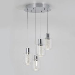Artika Champagne Globe 4-light LED pendant