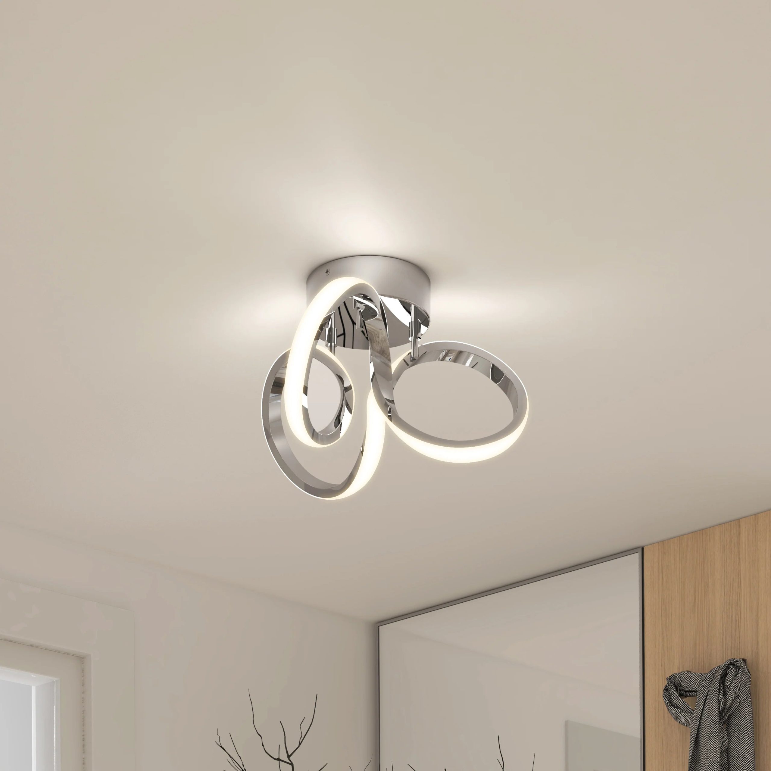 Artika Swirl 14 in. (35 cm) Modern LED Flush Mount Ceiling Light - Image 6