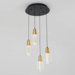 Artika Champagne Globe 4-light LED pendant