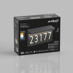 Alternative view of Artika Bowen solar LED outdoor address wall light 5 CCT