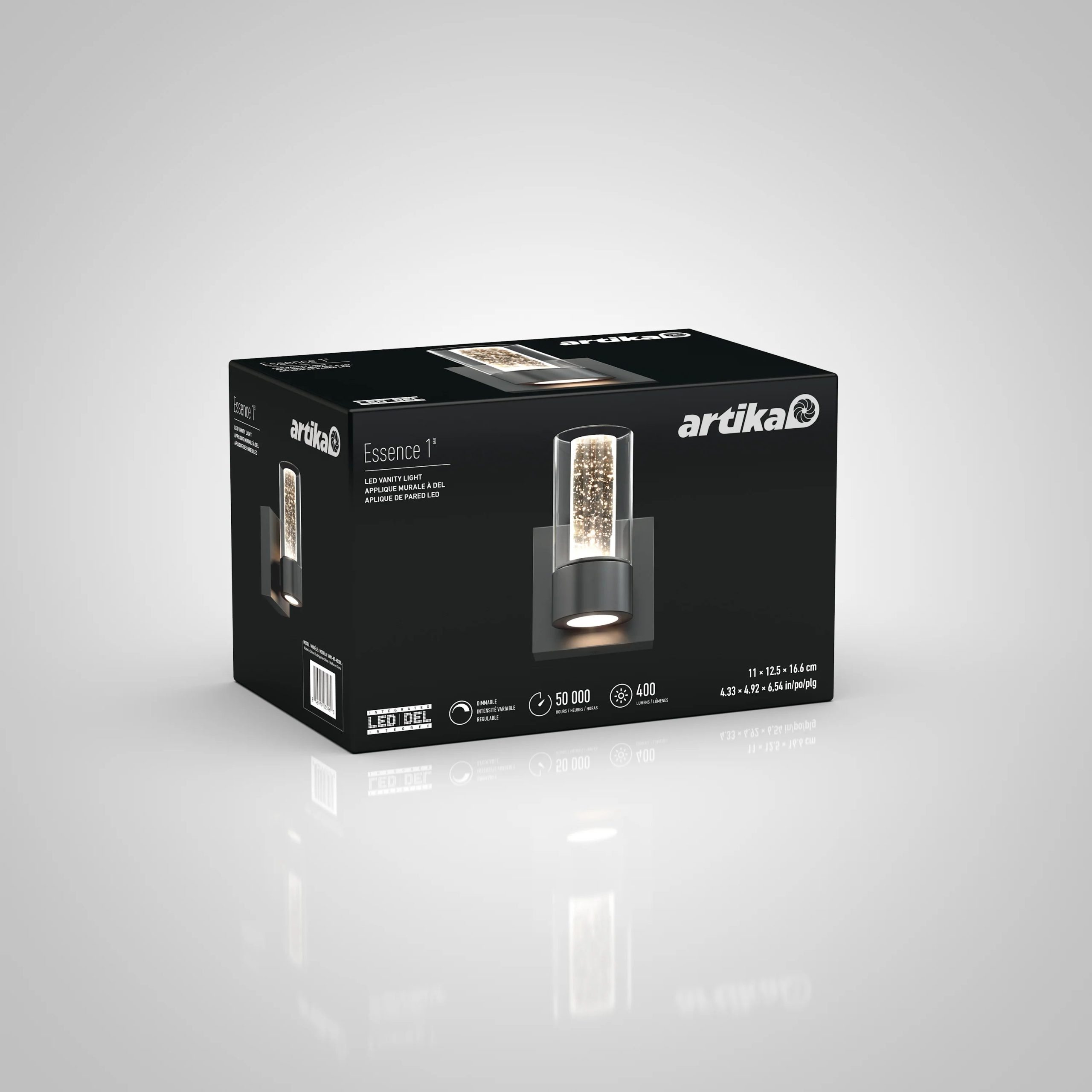 Artika Essence 4-in (11 cm) 1-Light Modern LED Vanity Light for Bathroom - Image 11