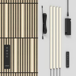 Artika Lumilok LED Wall Panel Light with Remote for Sonolok - pack of 4